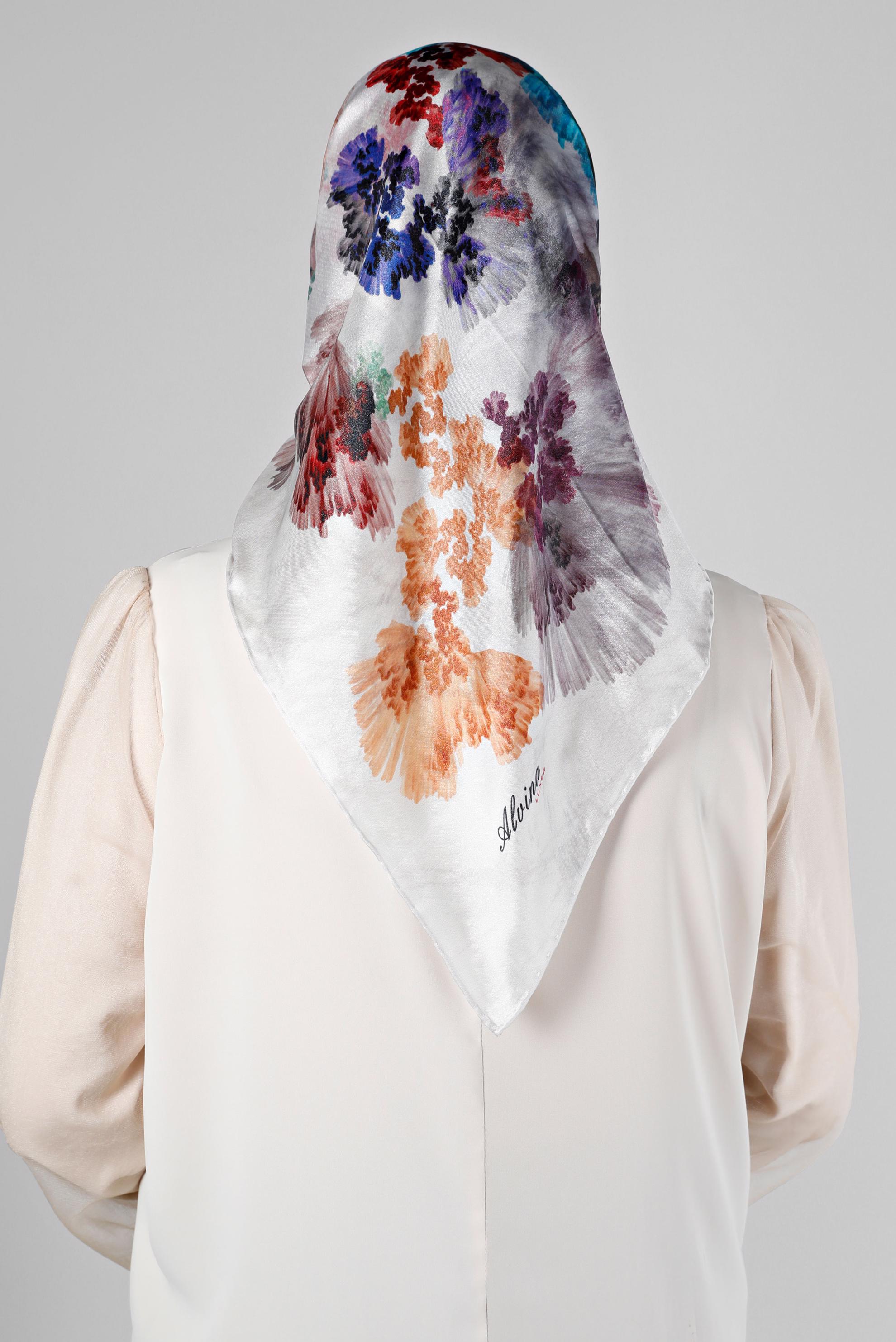 Tesettür giyim VİZON ALVİNA DİJİTAL KRİSTAL SURA EŞARP 8204 