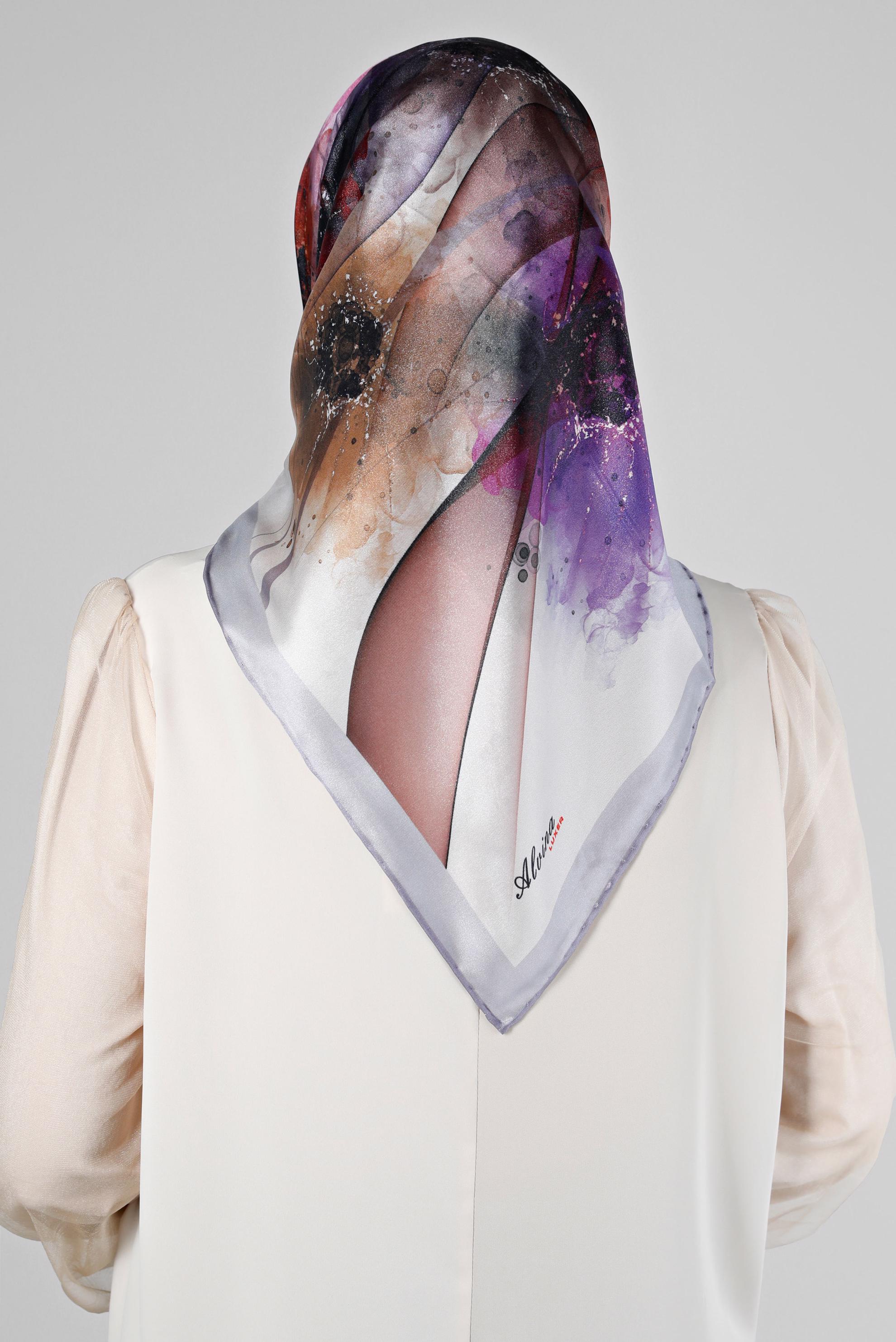 Tesettür giyim MOR  ALVİNA DİJİTAL KRİSTAL SURA EŞARP 8205