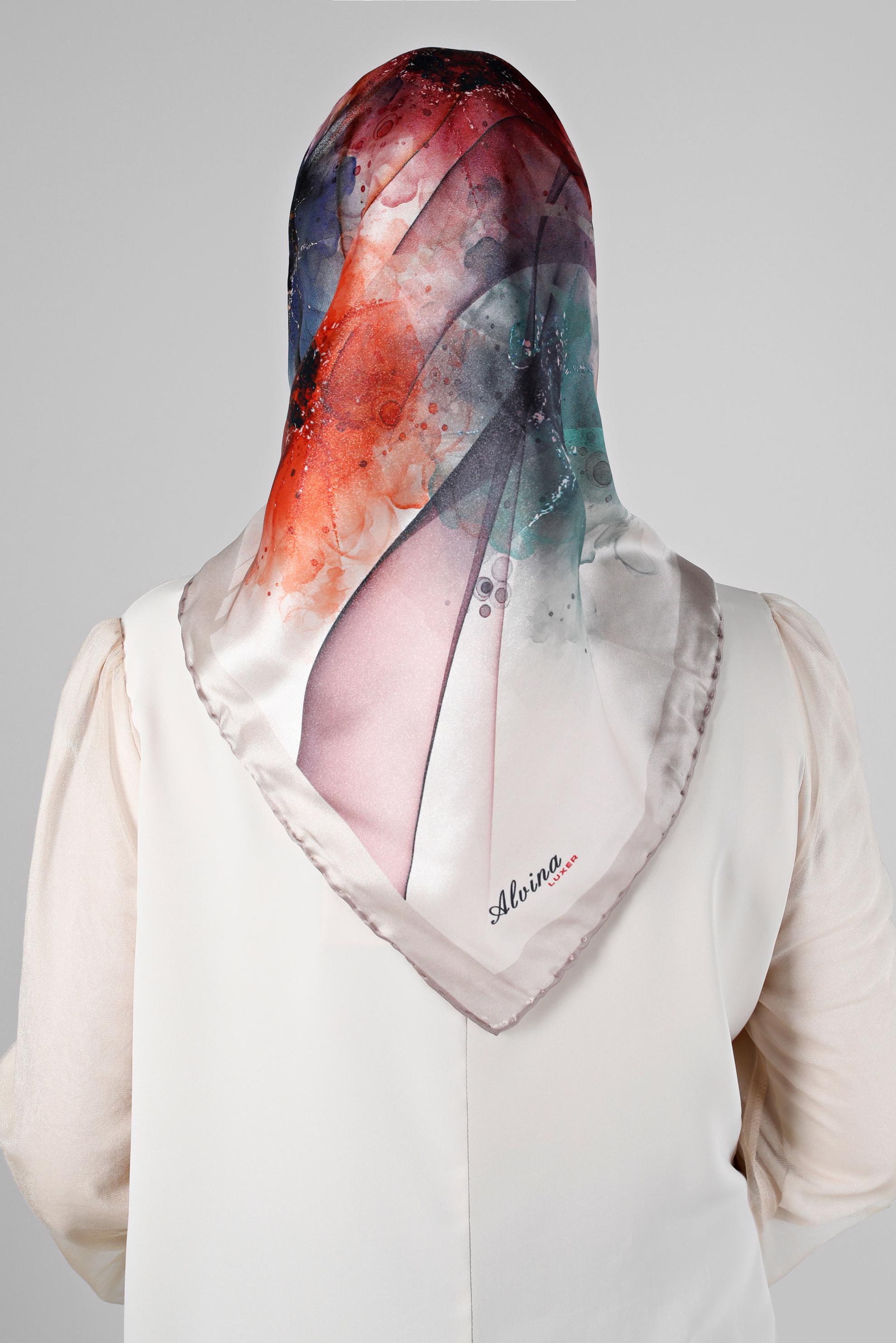 Tesettür giyim PUDRA  ALVİNA DİJİTAL KRİSTAL SURA EŞARP 8205