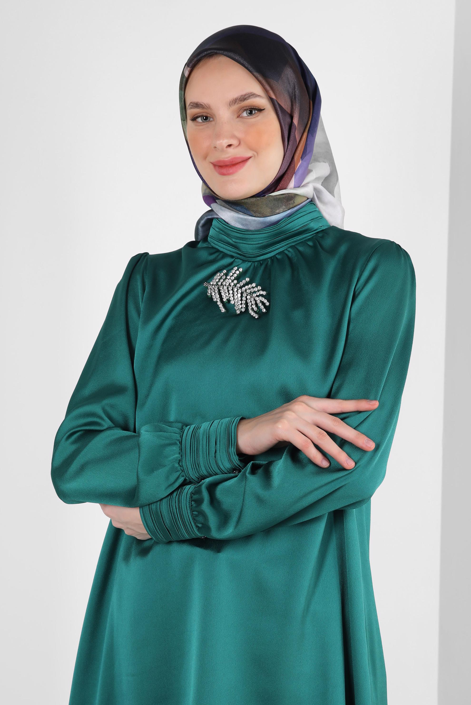 Tesettür giyim LACİVERT ALVİNA DİJİTAL SURA EŞARP 8207 