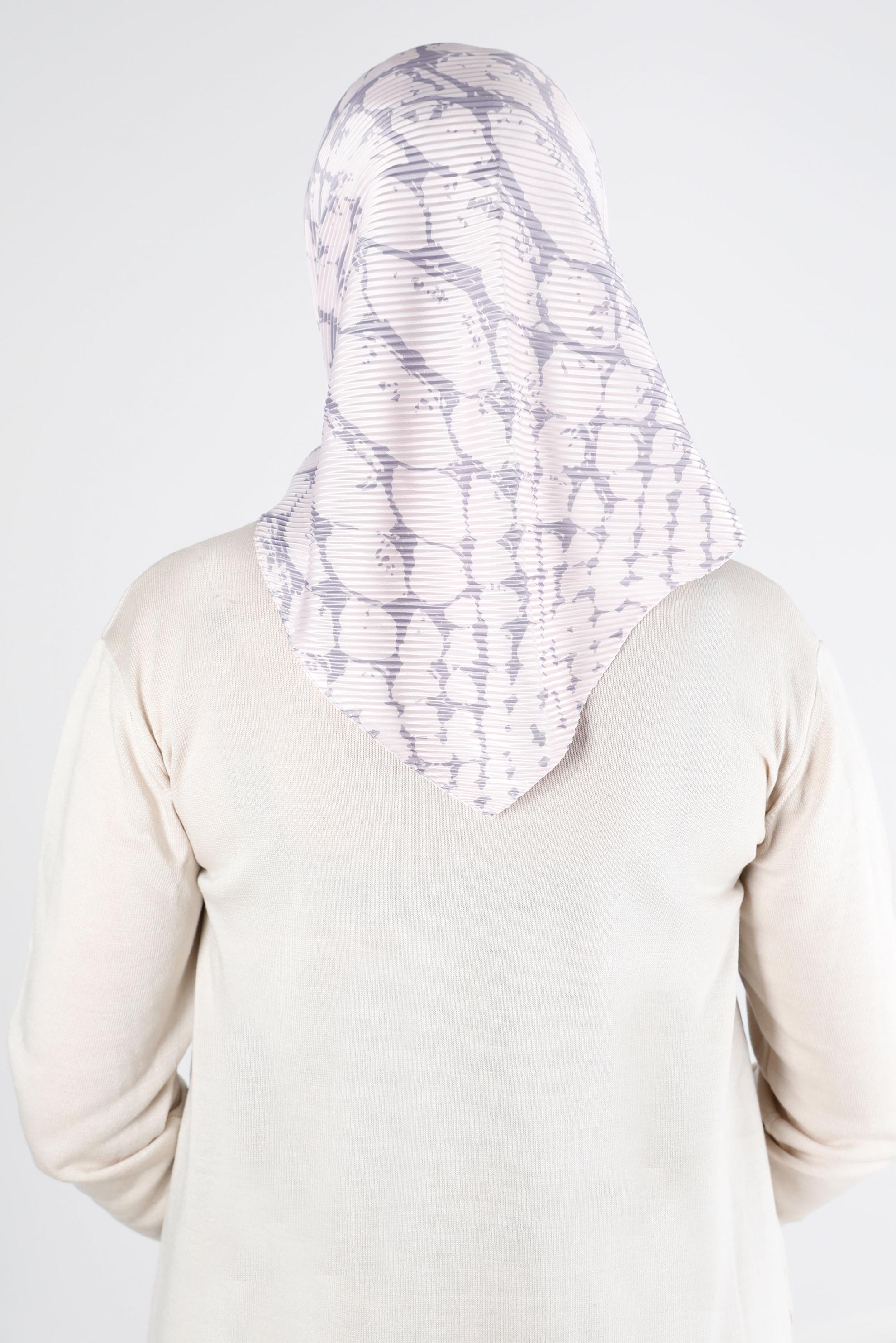 Tesettür giyim MOR ALVİNA DESENLİ EŞARP 8211