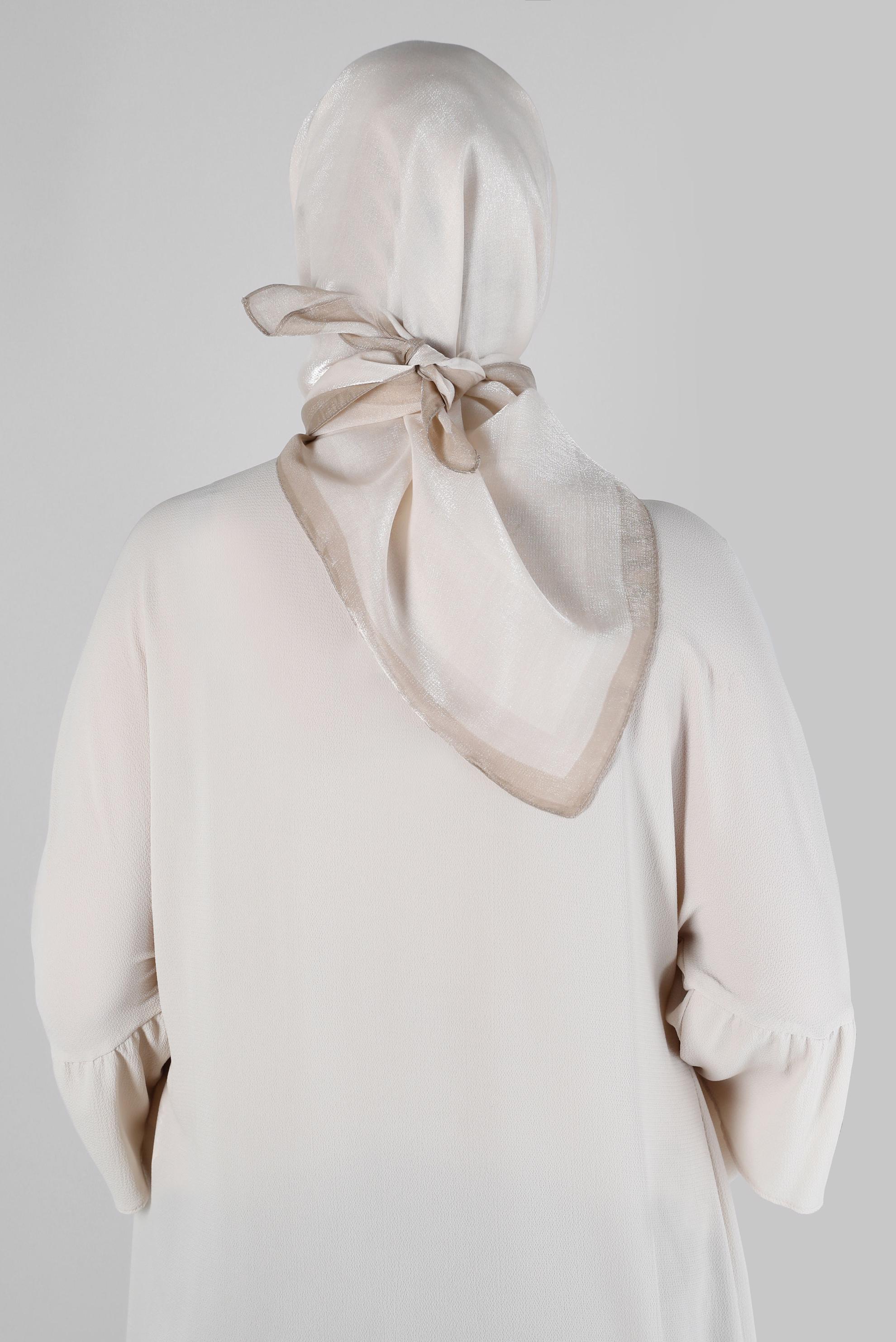 Tesettür giyim BEJ ALVİNA KEHRİBAR EŞARP 8218