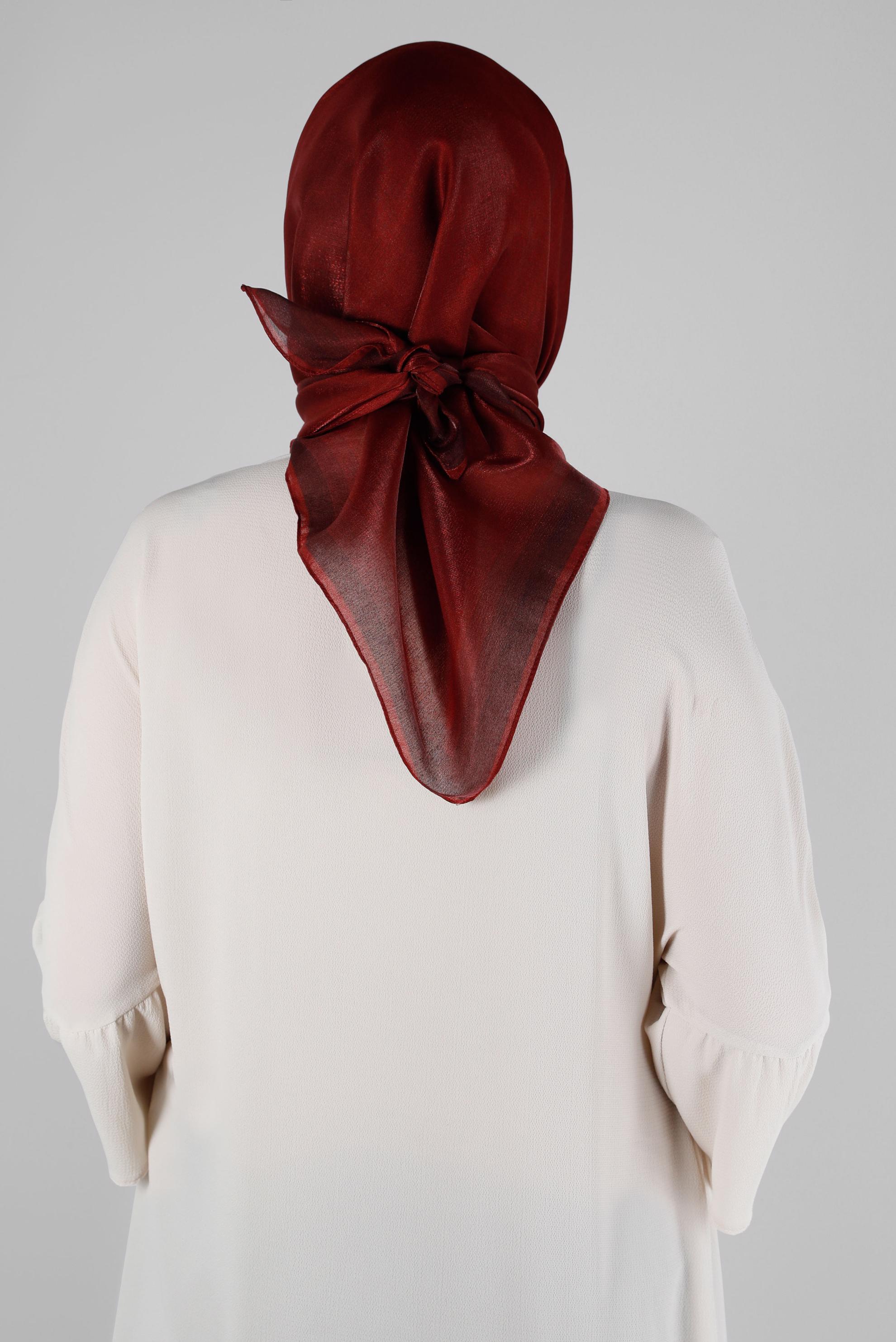 Tesettür giyim BORDO ALVİNA KEHRİBAR EŞARP 8218