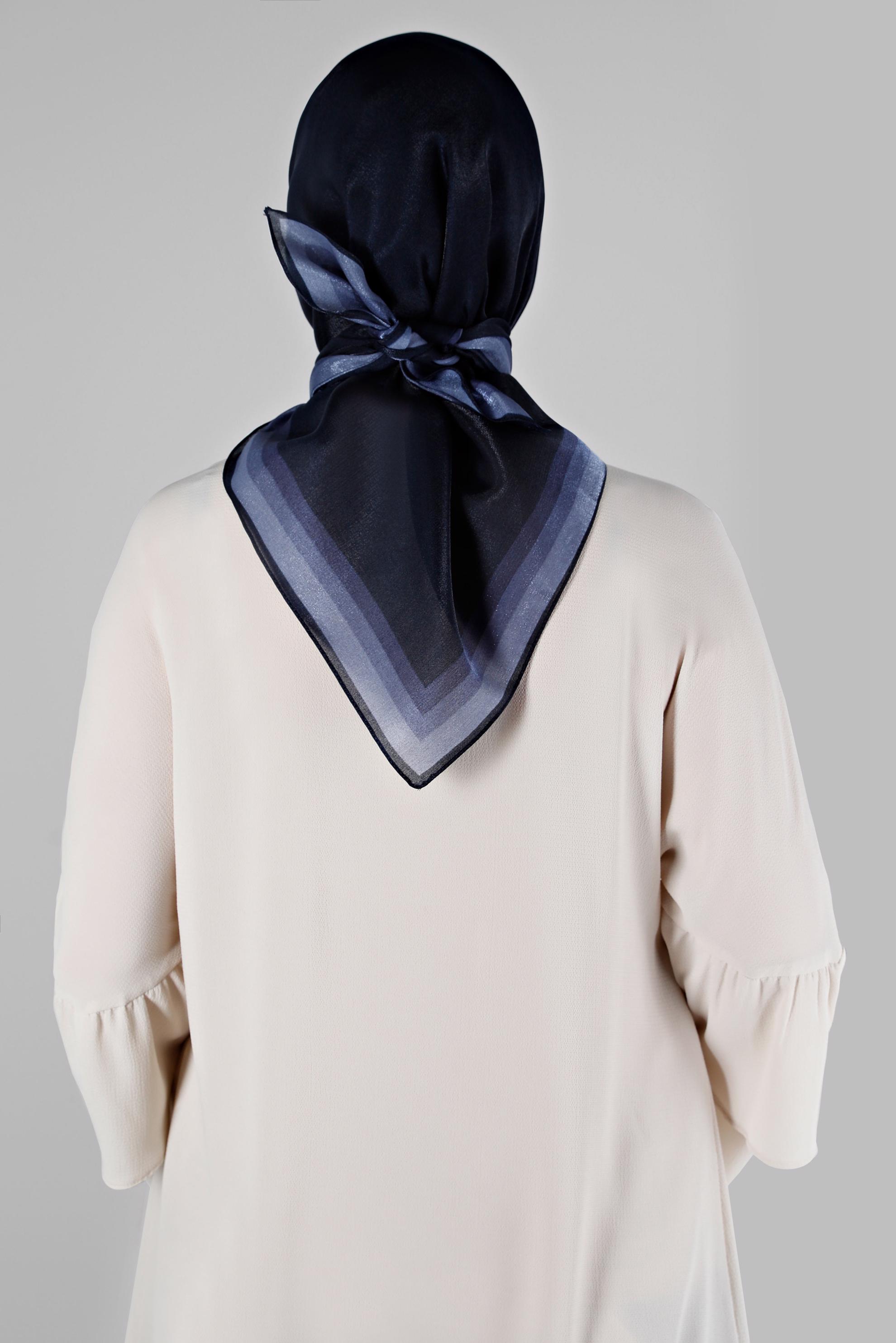 Tesettür giyim LACİVERT ALVİNA KEHRİBAR EŞARP 8218