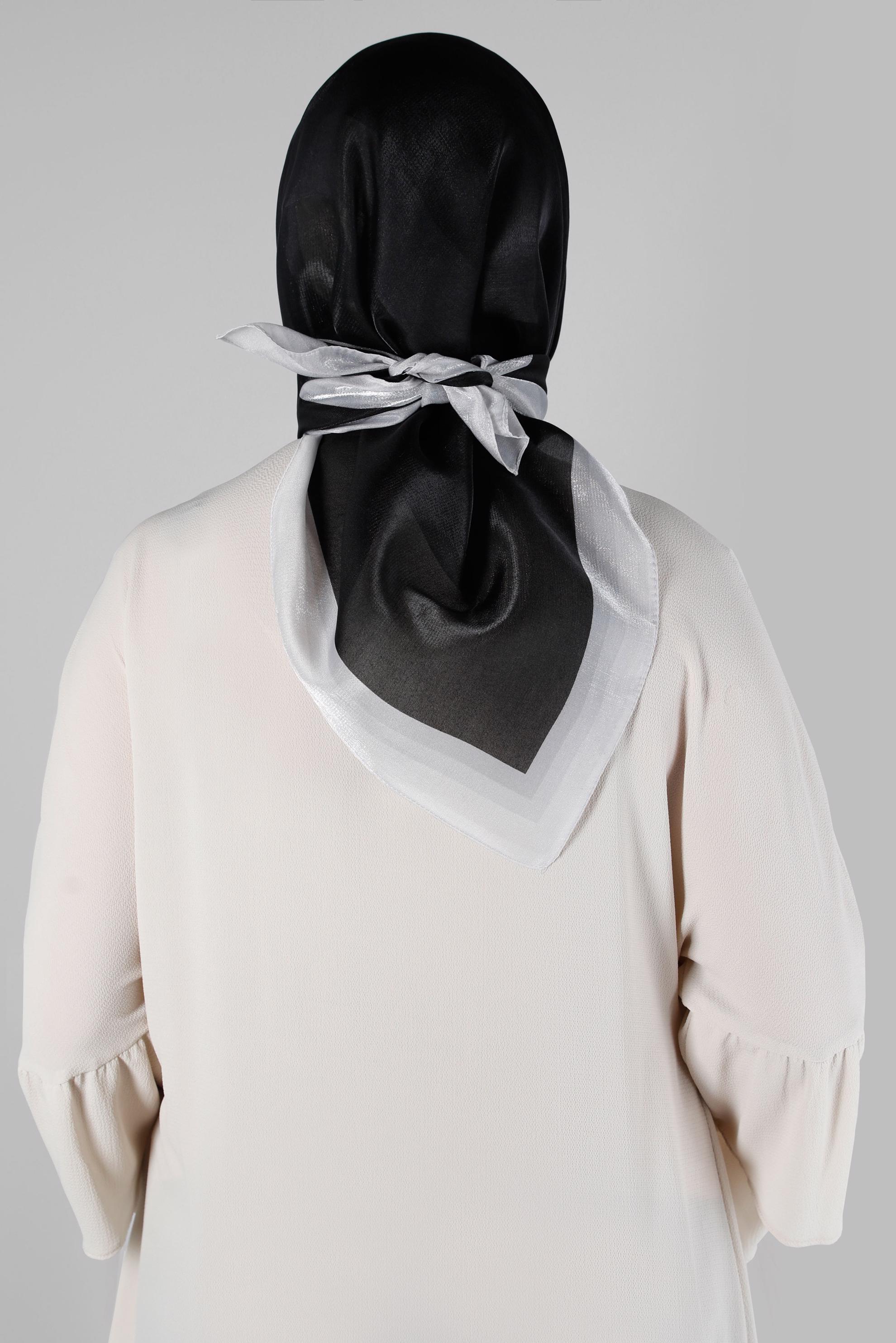 Tesettür giyim SİYAH ALVİNA KEHRİBAR EŞARP 8218