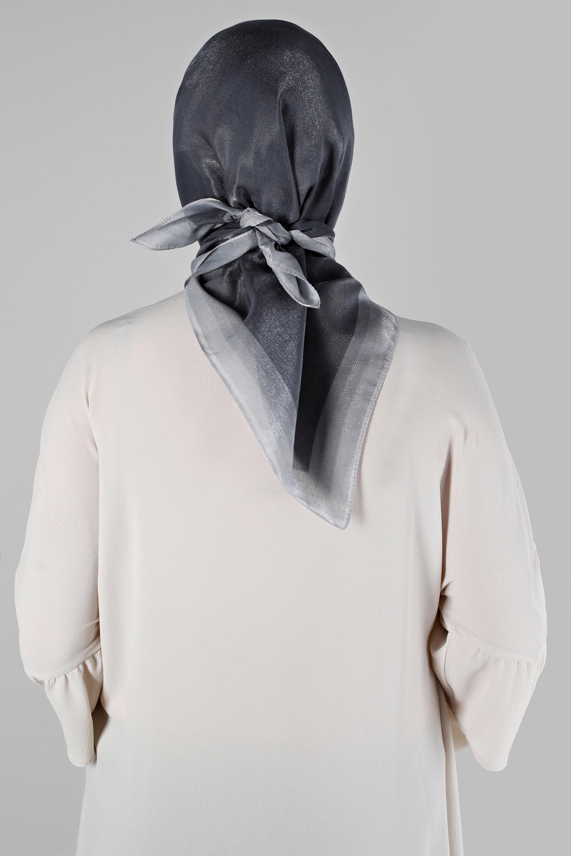 Tesettür giyim GRİ ALVİNA KEHRİBAR EŞARP 8218