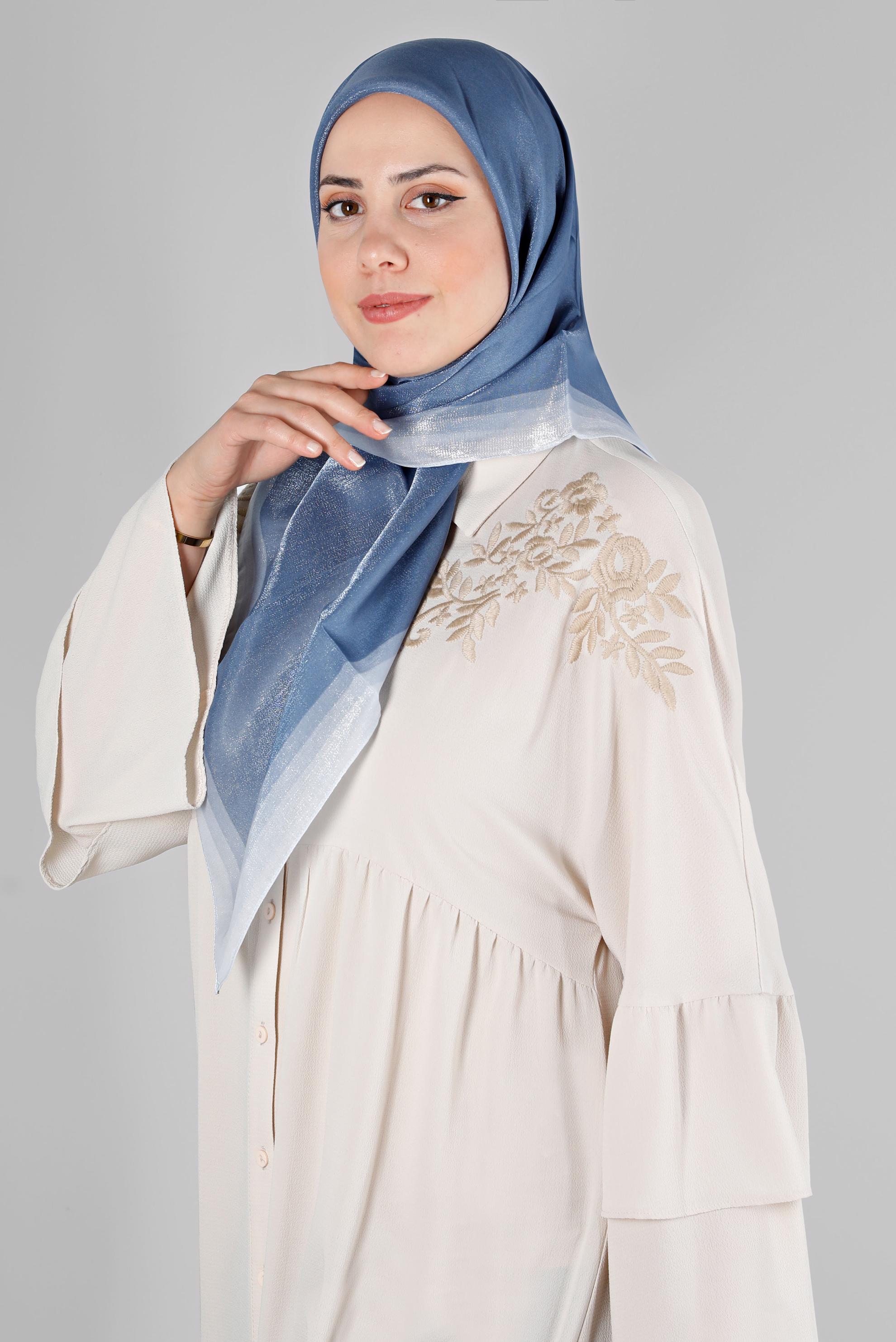 Tesettür giyim LACİVERT ALVİNA KEHRİBAR EŞARP 8218