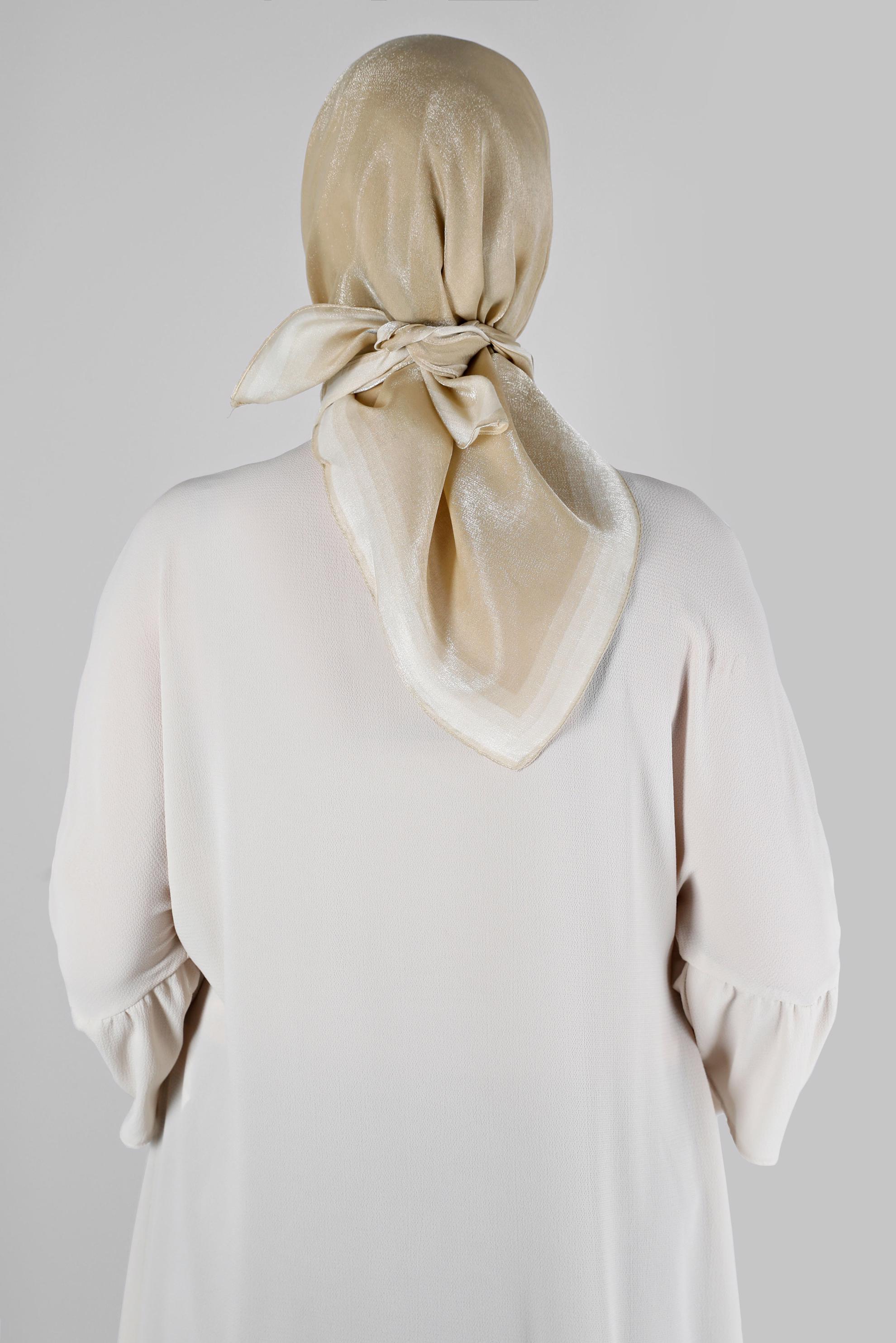 Tesettür giyim SARI ALVİNA KEHRİBAR EŞARP 8218