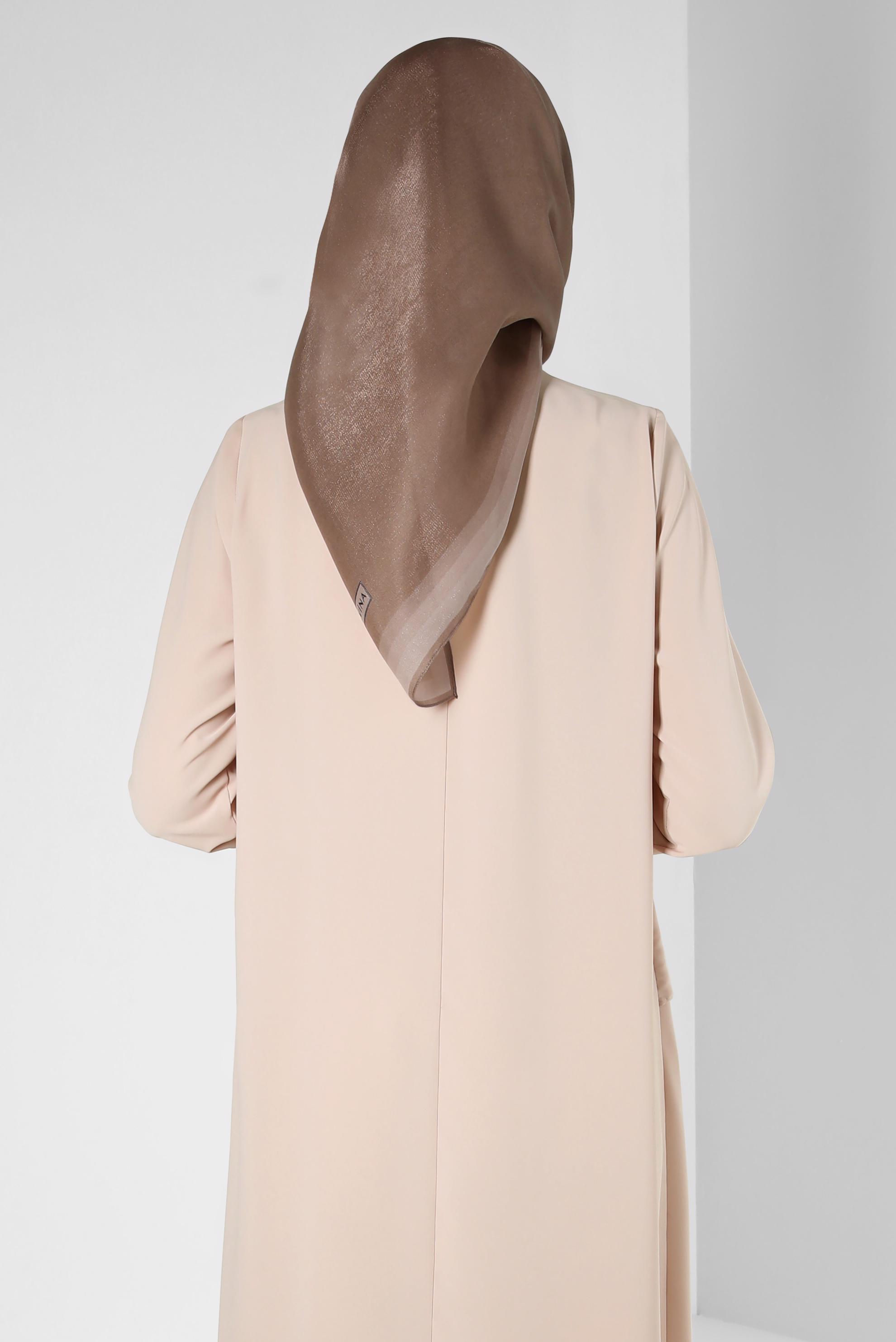 Tesettür giyim KAHVE ALVİNA KEHRİBAR EŞARP 8218