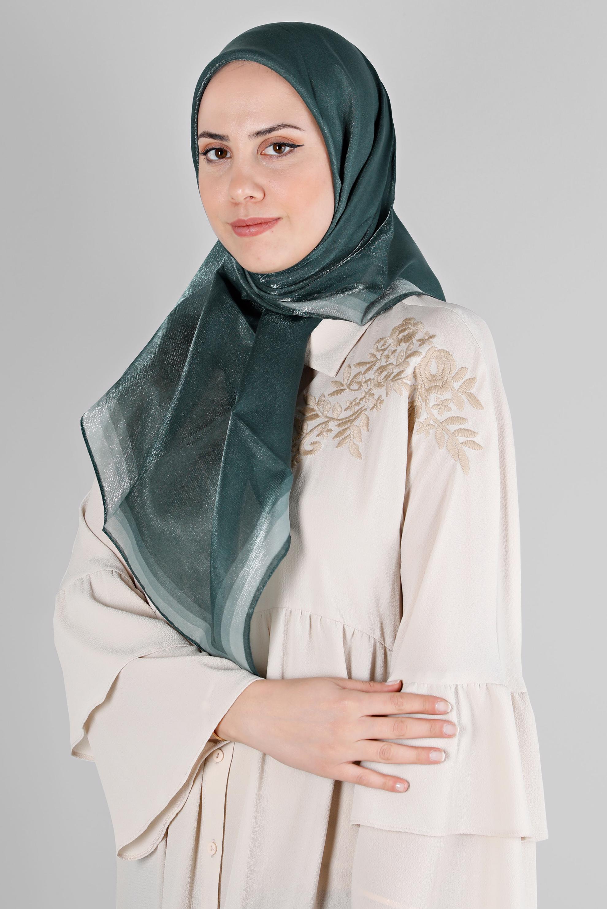 Tesettür giyim HAKİ ALVİNA KEHRİBAR EŞARP 8218