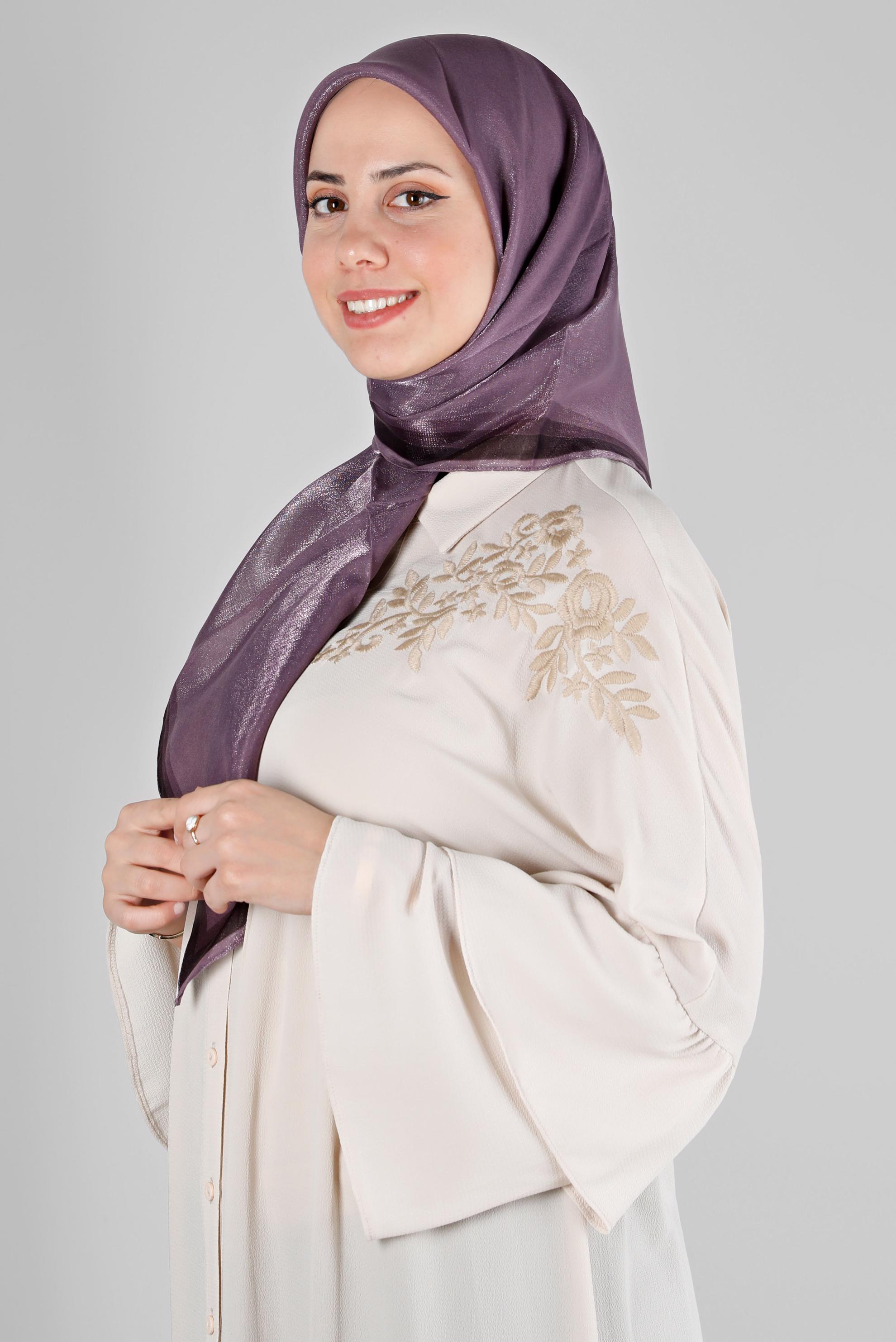 Tesettür giyim KAHVE ALVİNA KEHRİBAR EŞARP 8218