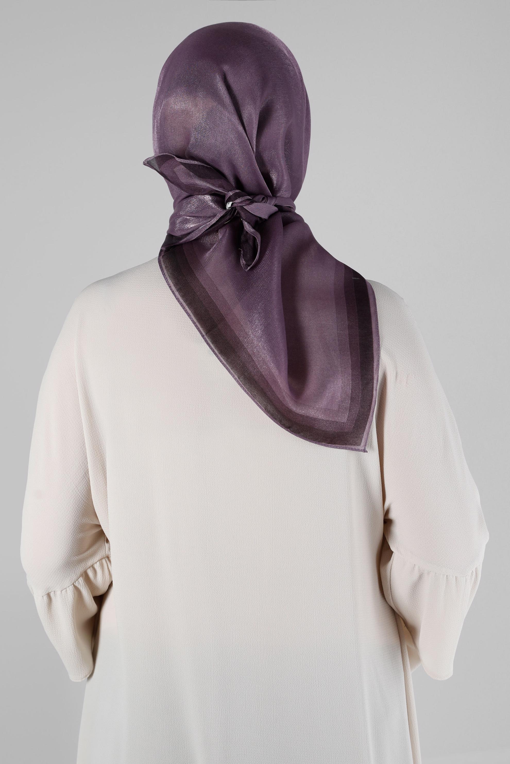 Tesettür giyim KAHVE ALVİNA KEHRİBAR EŞARP 8218