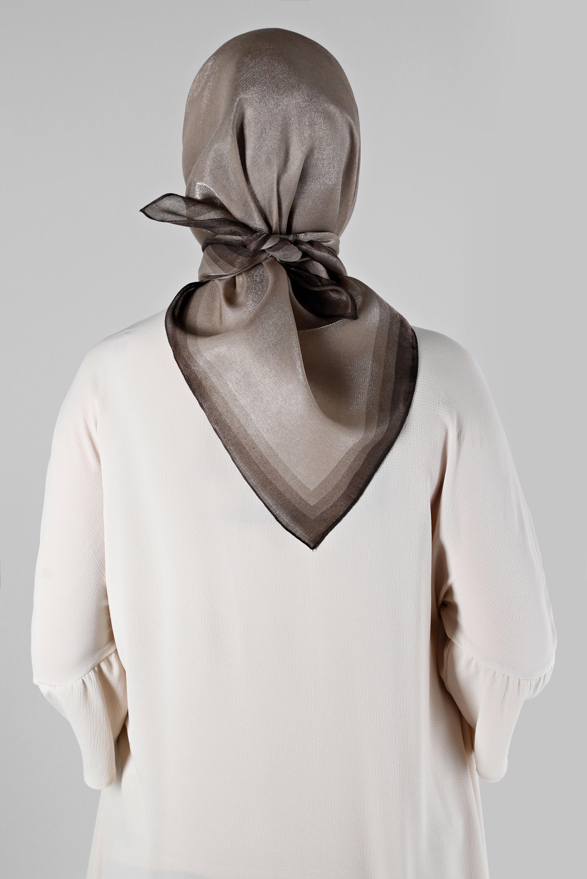 Tesettür giyim KAHVE ALVİNA KEHRİBAR EŞARP 8218