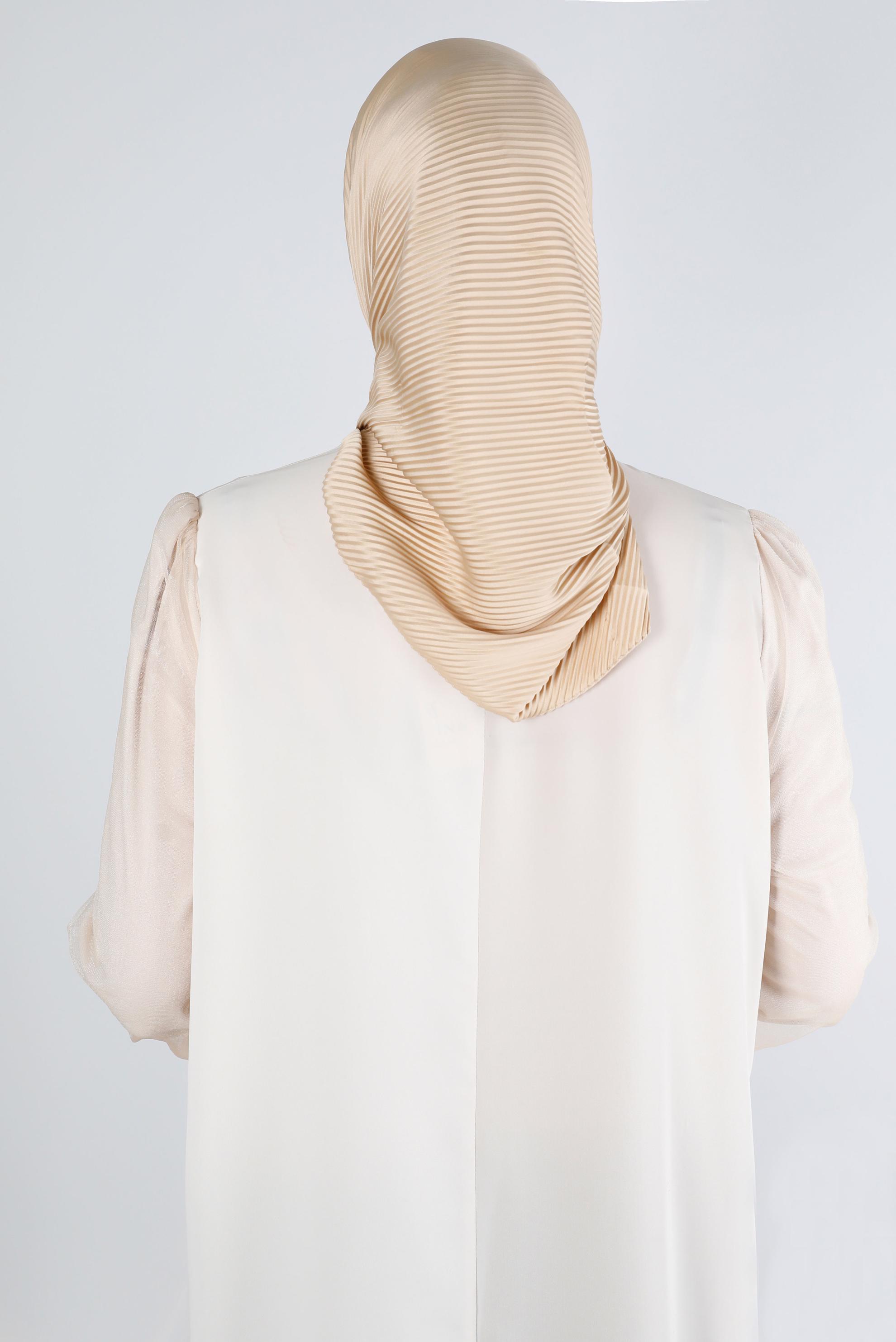 Tesettür giyim BEJ ALVİNA DÜZ EŞARP 8219