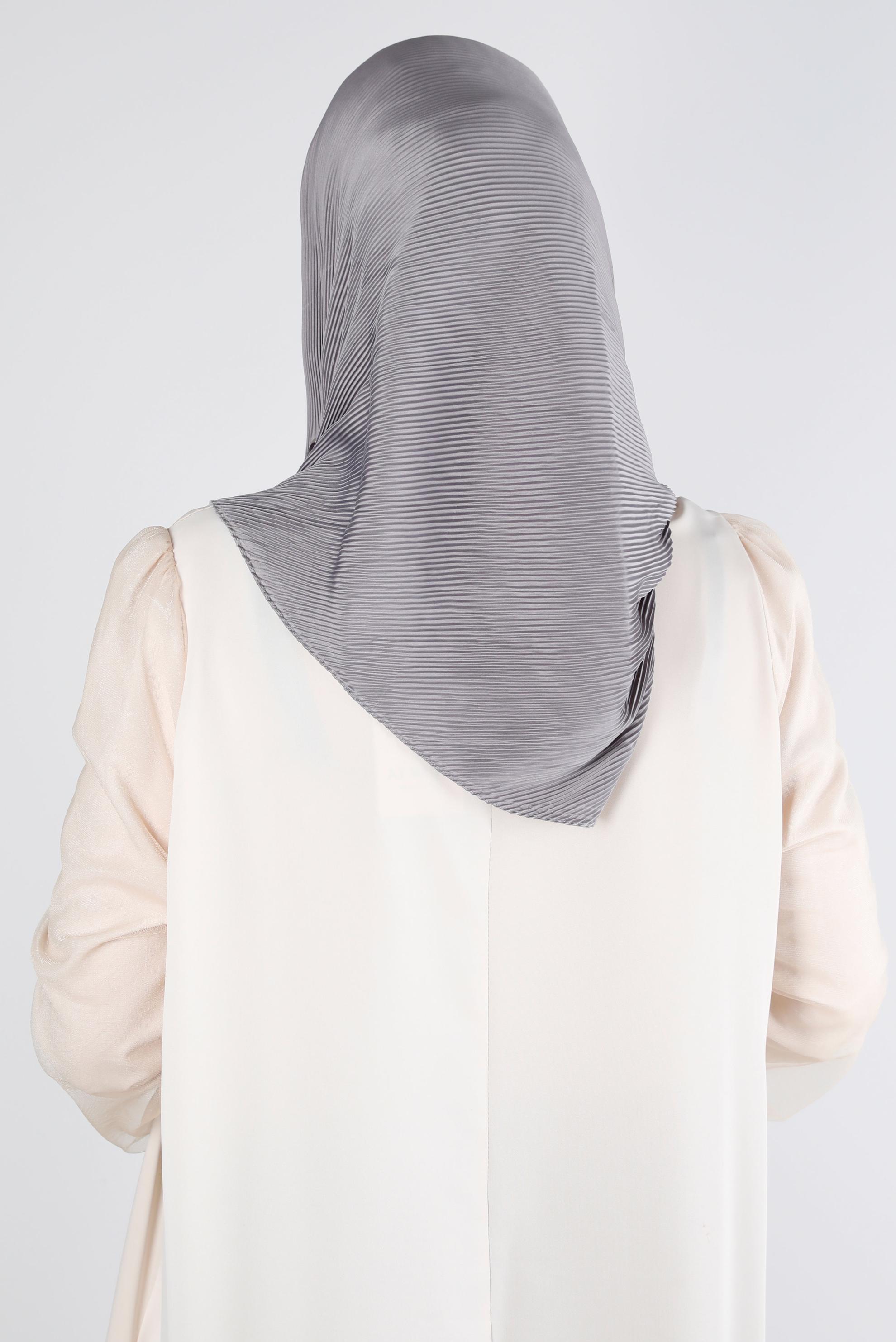 Tesettür giyim GRİ ALVİNA DÜZ EŞARP 8219