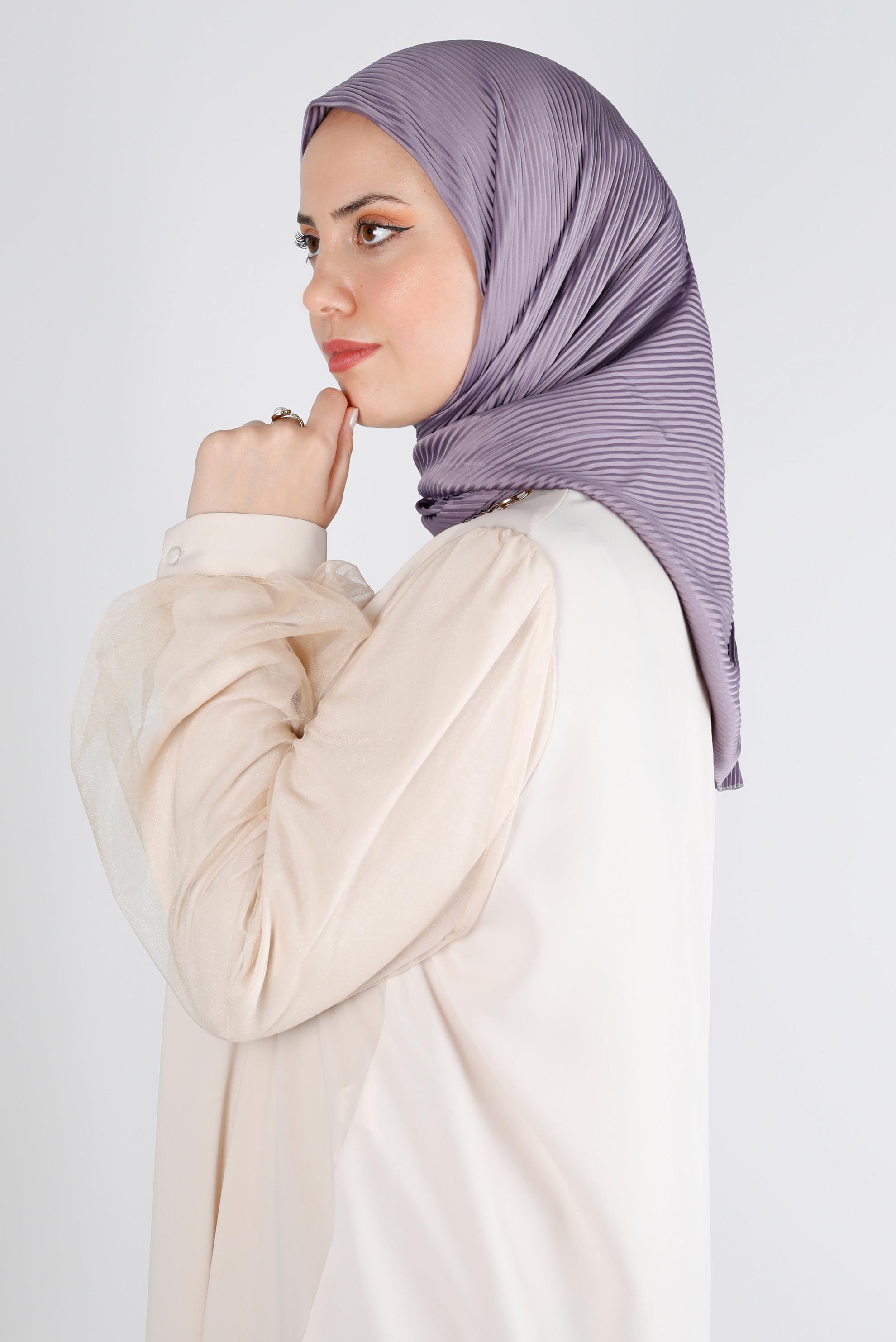 Tesettür giyim MOR ALVİNA DÜZ EŞARP 8219