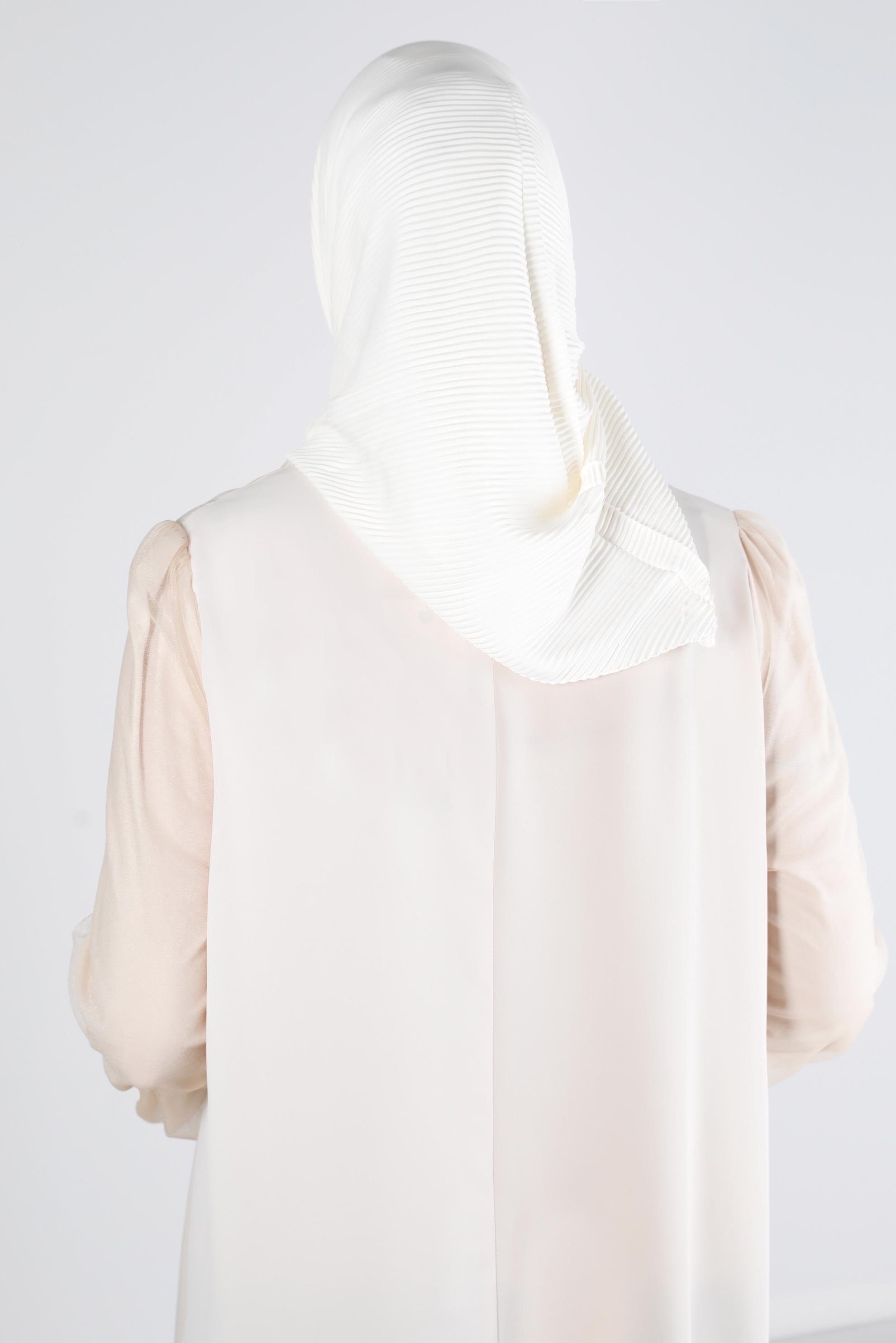 Tesettür giyim EKRU ALVİNA DÜZ EŞARP 8219