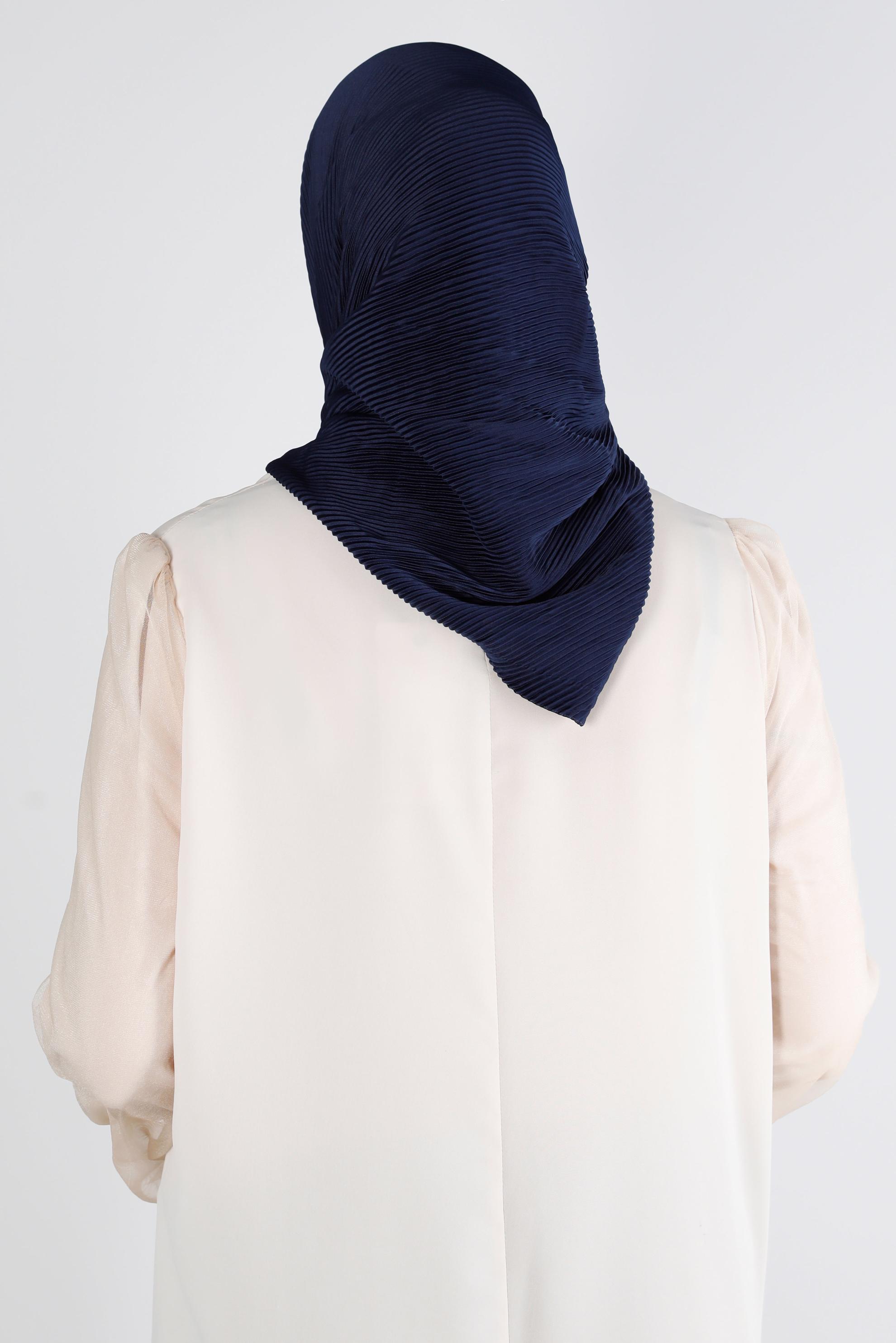 Tesettür giyim LACİVERT ALVİNA DÜZ EŞARP 8219