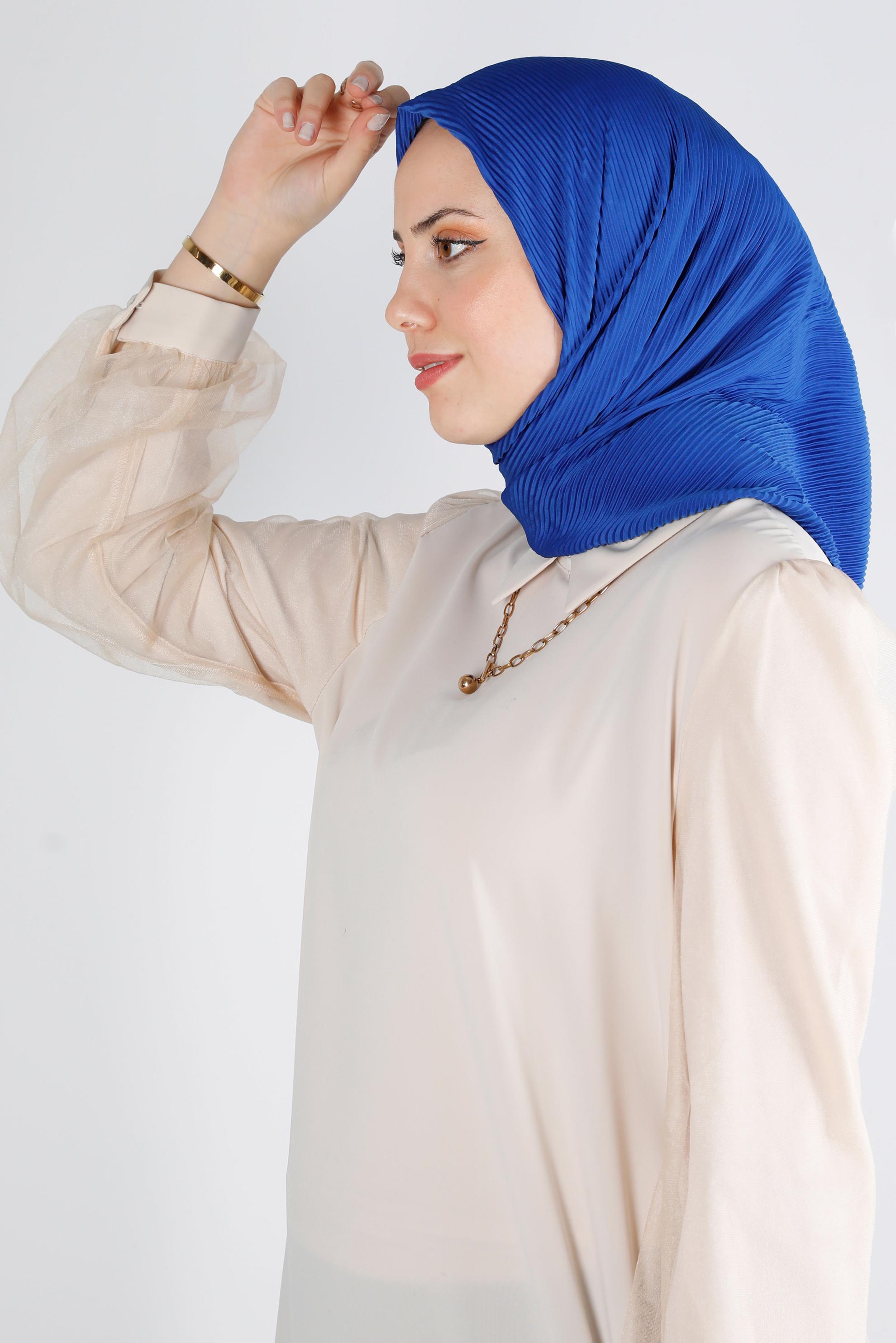 Tesettür giyim LACİVERT ALVİNA DÜZ EŞARP 8219