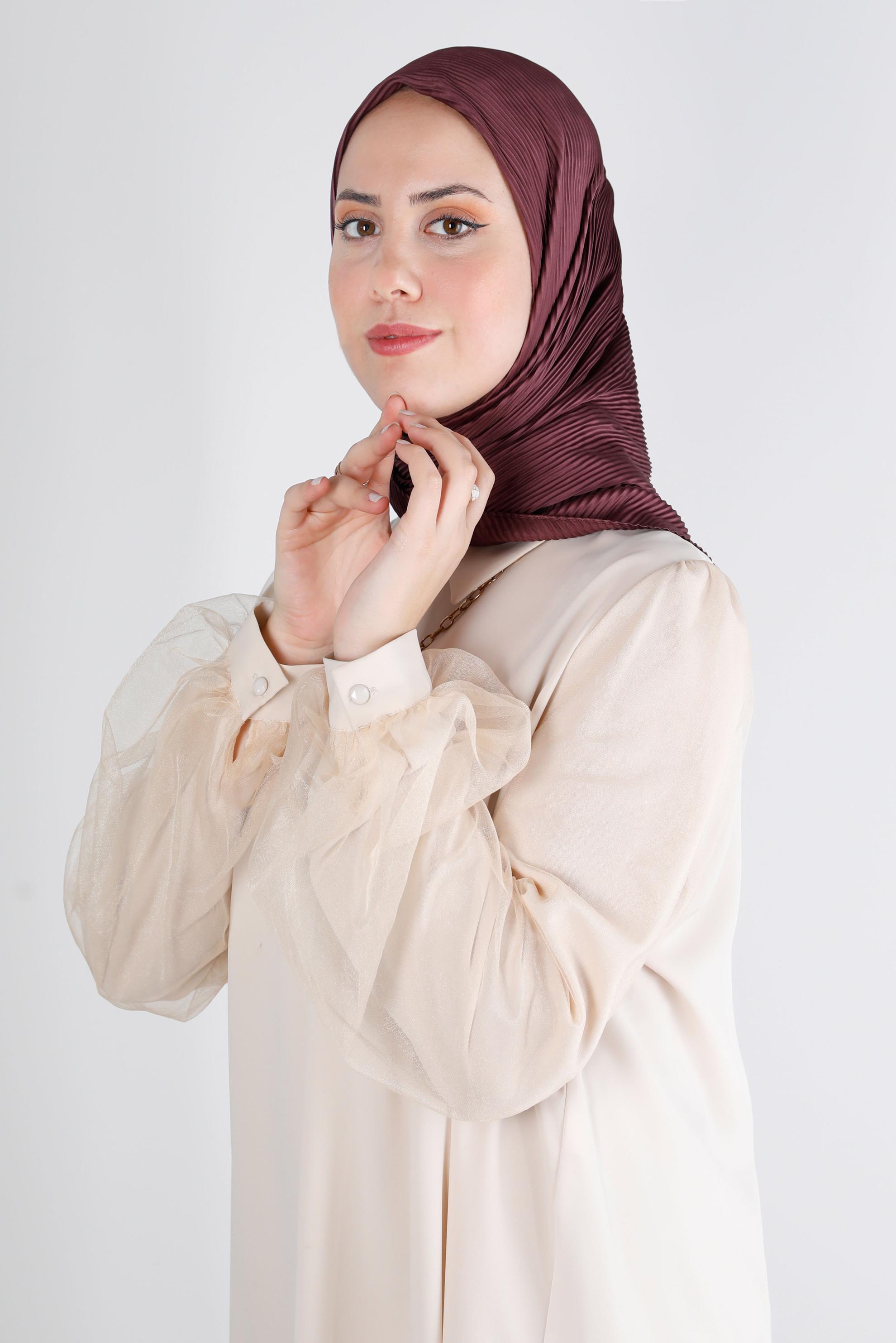 Tesettür giyim PEMBE ALVİNA DÜZ EŞARP 8219