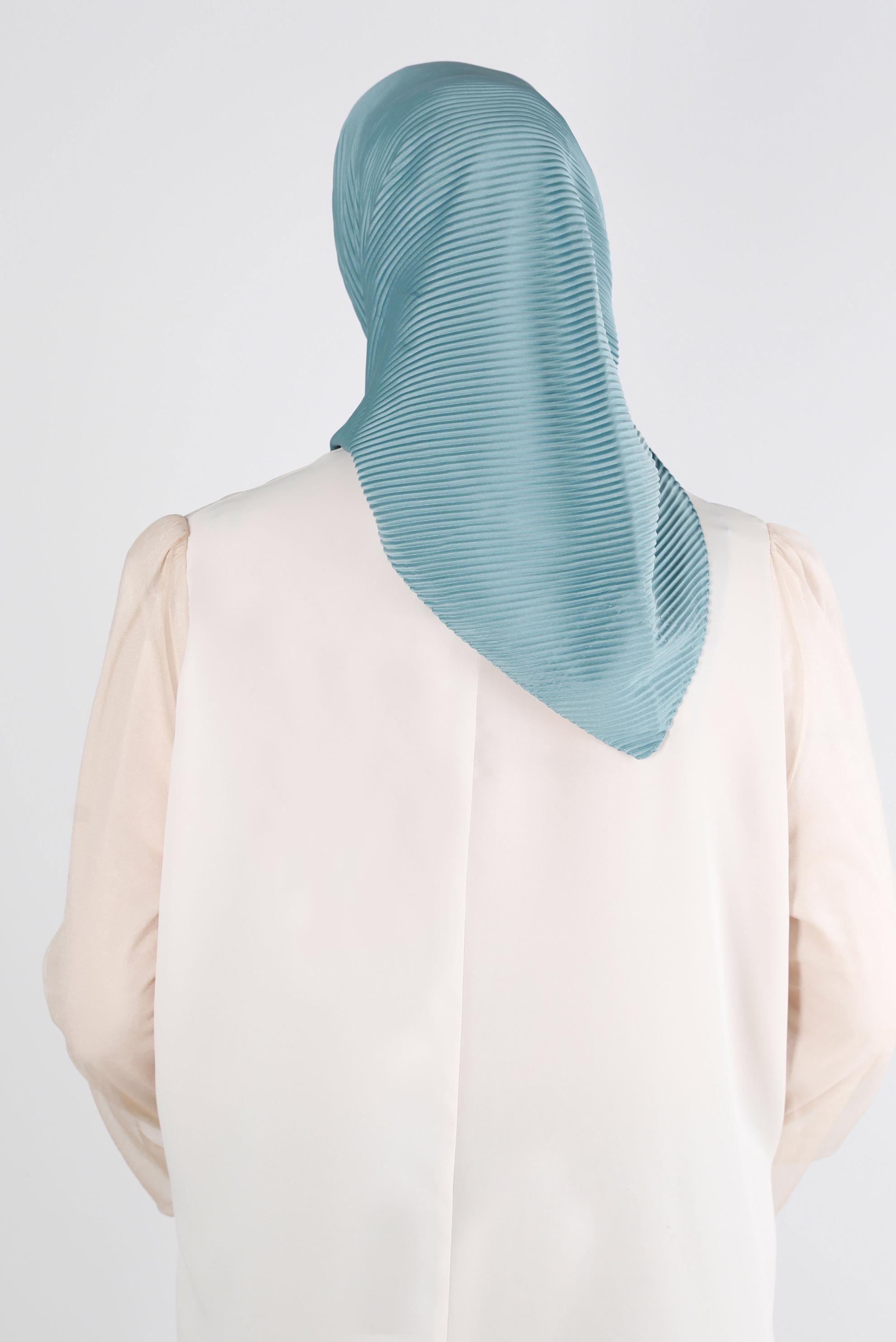 Tesettür giyim YEŞİL ALVİNA DÜZ EŞARP 8219