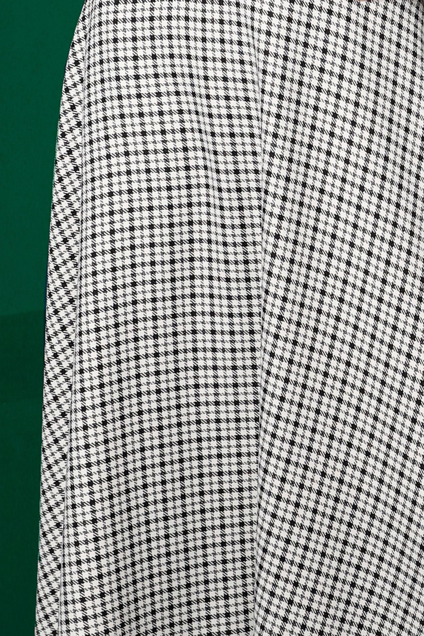 Hijab clothing WHITE PLAID PATTERN BELTED SKIRT 60325