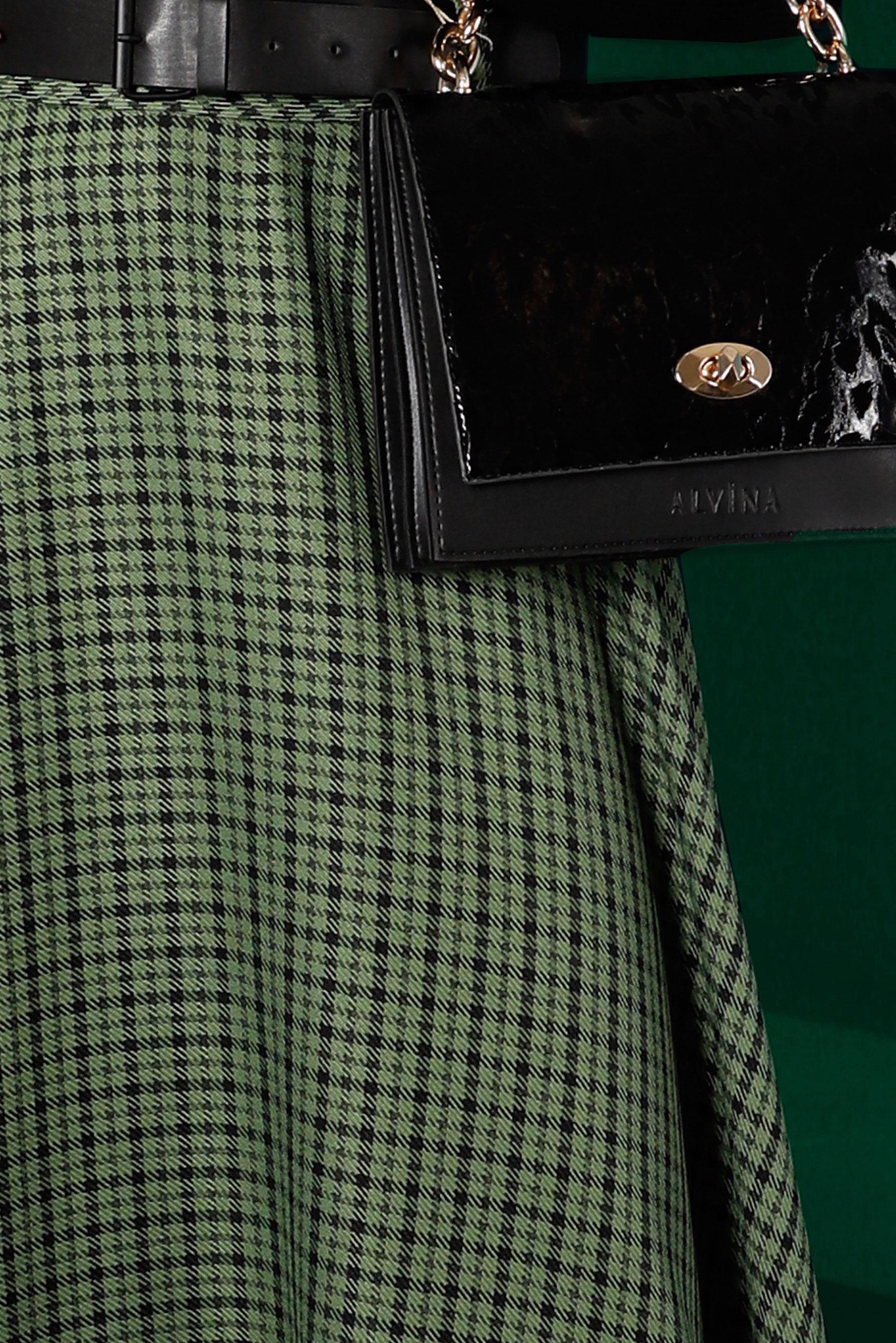 Vêtements hijab VERT JUPE À CARREAUX AVEC CEINTURE 60325