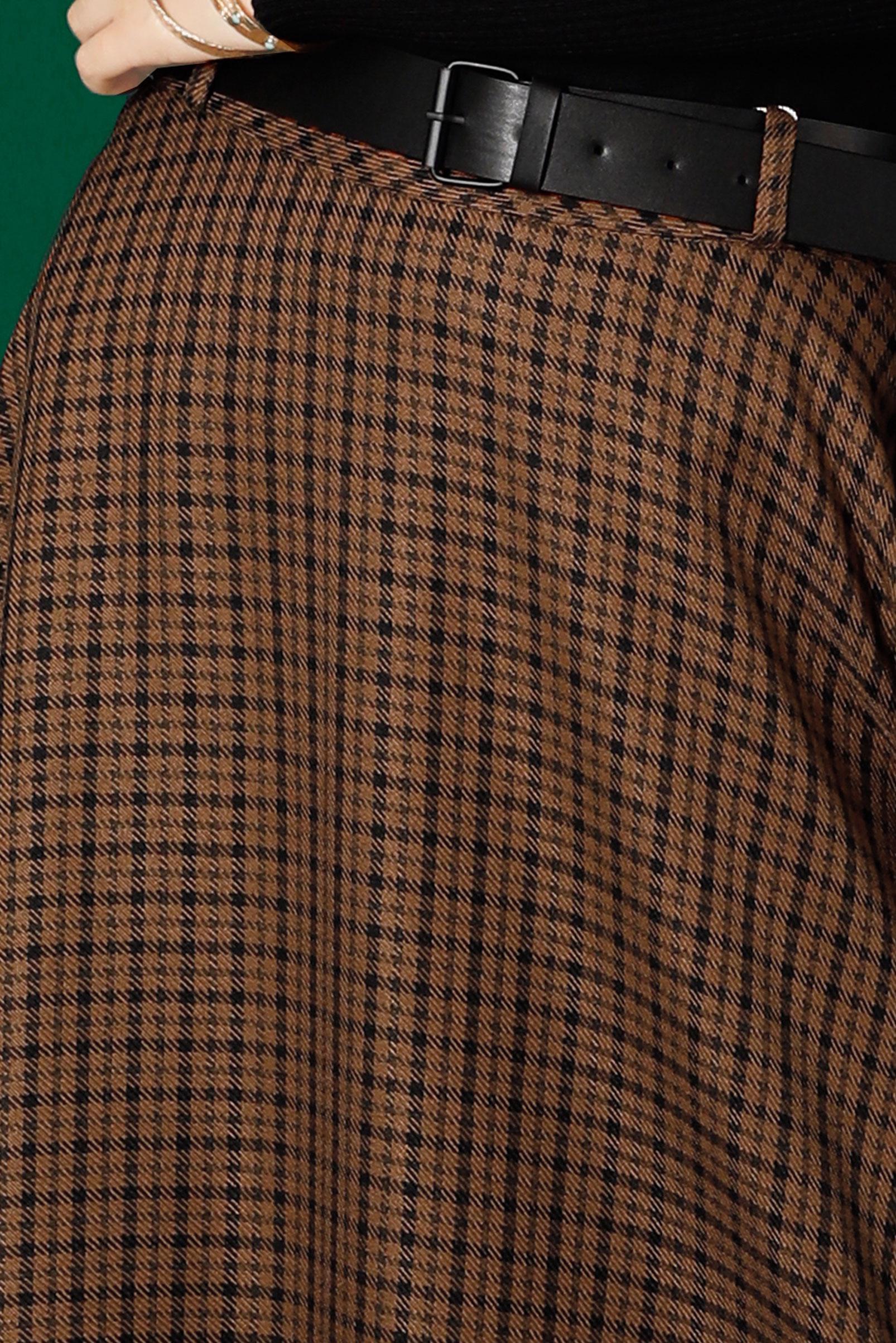 Vêtements hijab TABA JUPE À CARREAUX AVEC CEINTURE 60325