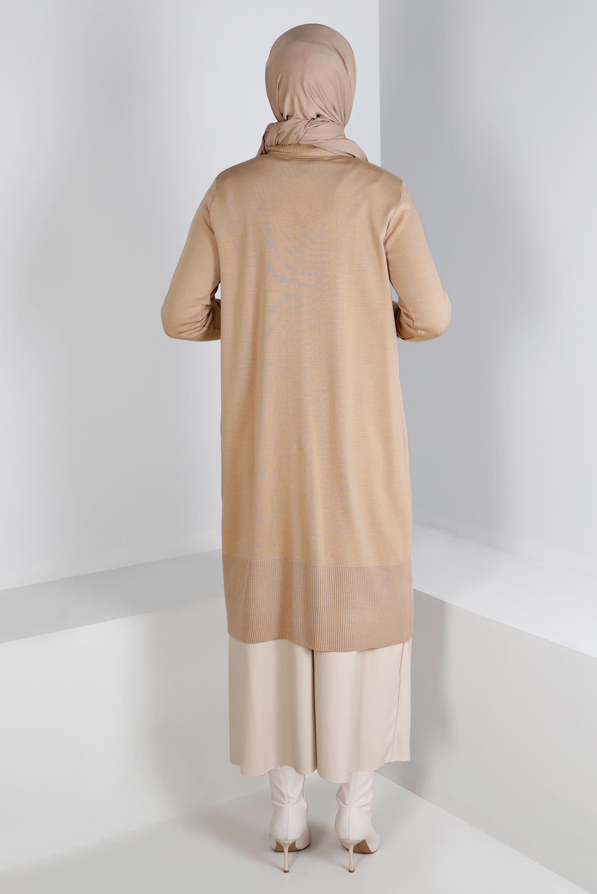 Vêtements hijab BEIGE JUPE ZIPPÉE À CEINTURE 60326