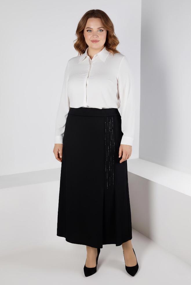 Vêtements hijab NOIR JUPE COUPE DROITE 60327 - ALVİNA