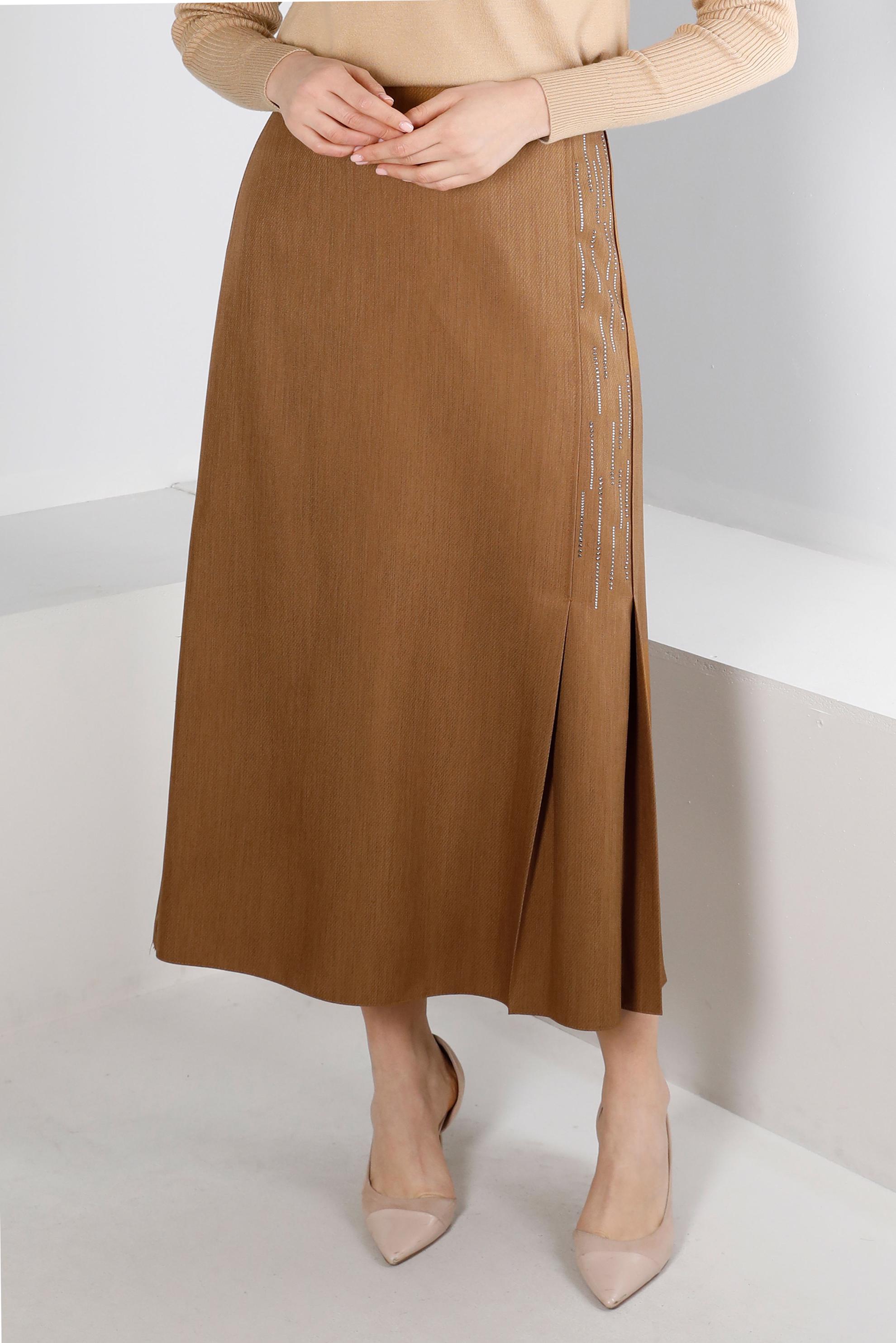Hijab clothing BROWN STRAIGHT CUT SKIRT 60327