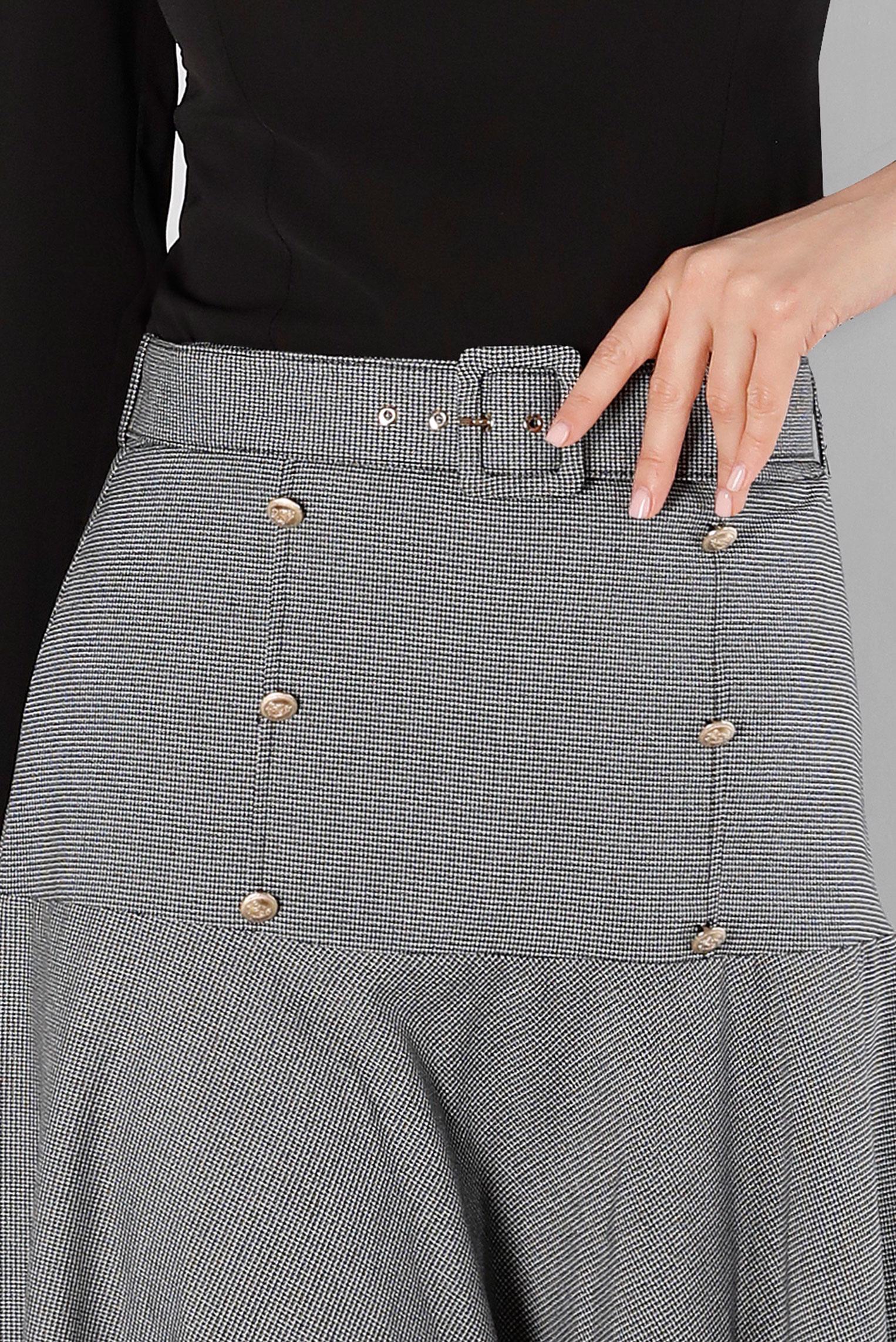 Vêtements hijab NOIR JUPE AVEC CEINTURE ET BOUTONS 60330