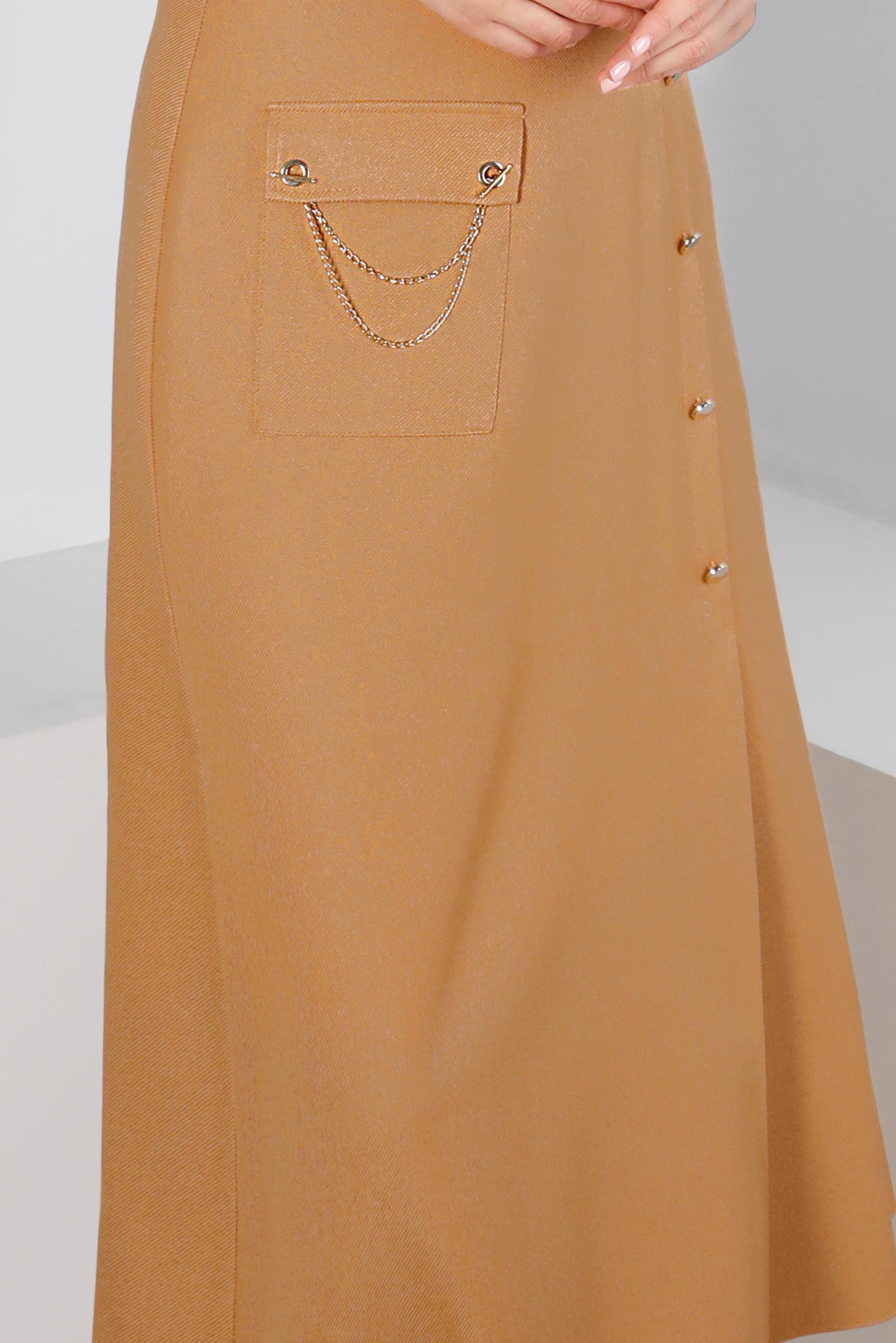 Vêtements hijab ORANGE JUPE DÉTAIL BOUTONS AVEC POCHE 60332