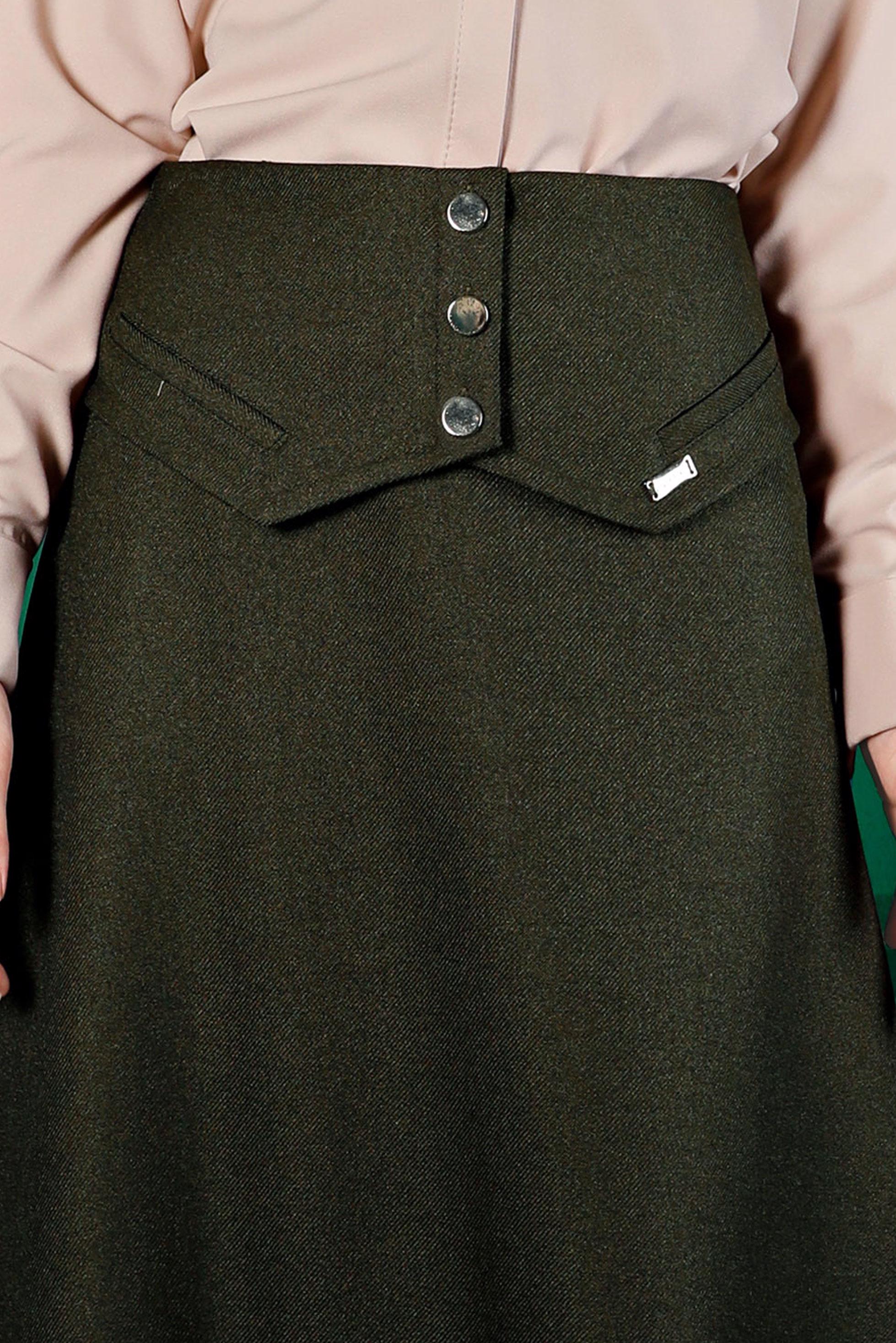 Vêtements hijab KAKI JUPE À BOUTONS 60337