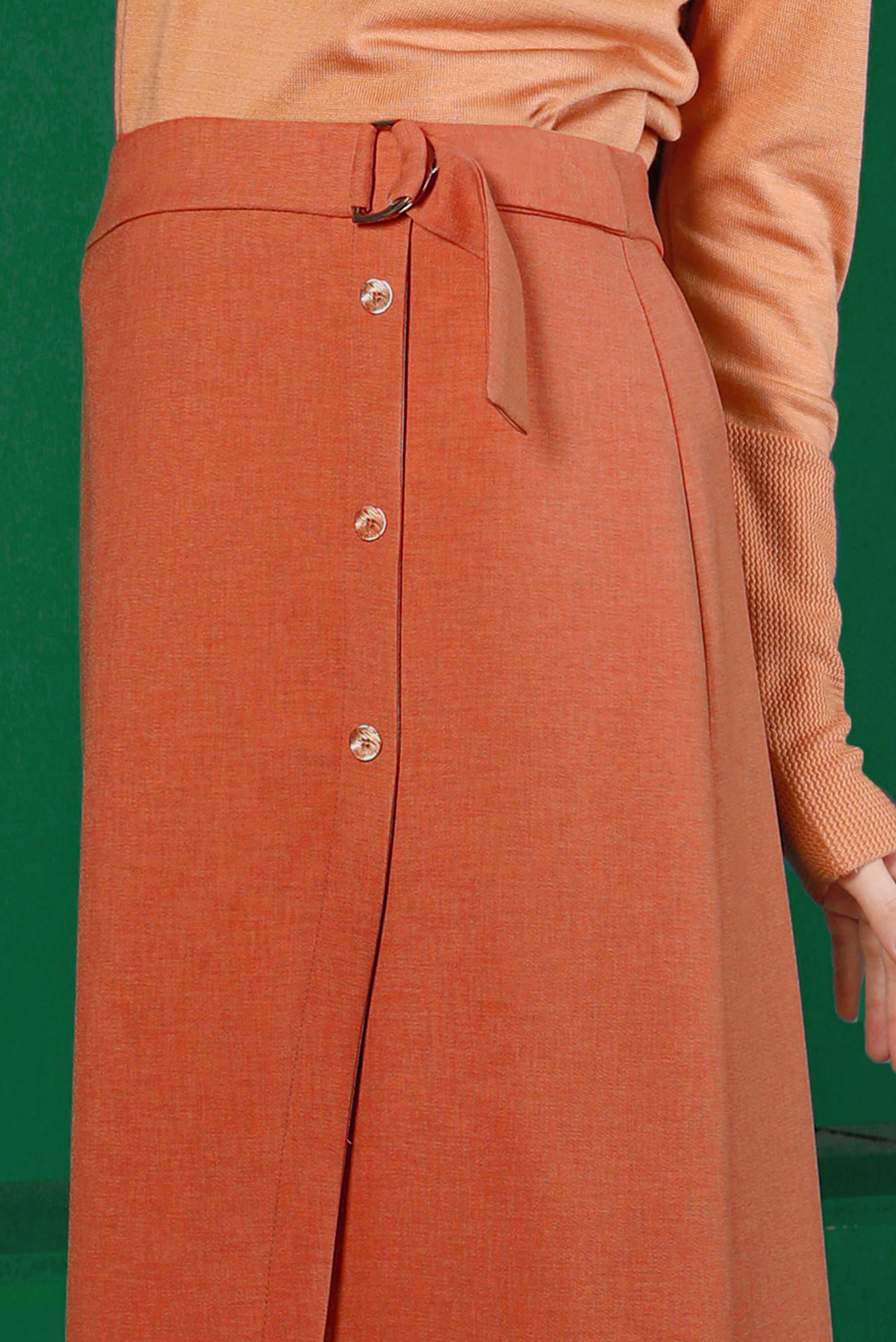 Hijab clothing ORANGE BUTTON DETAIL SKIRT 60341