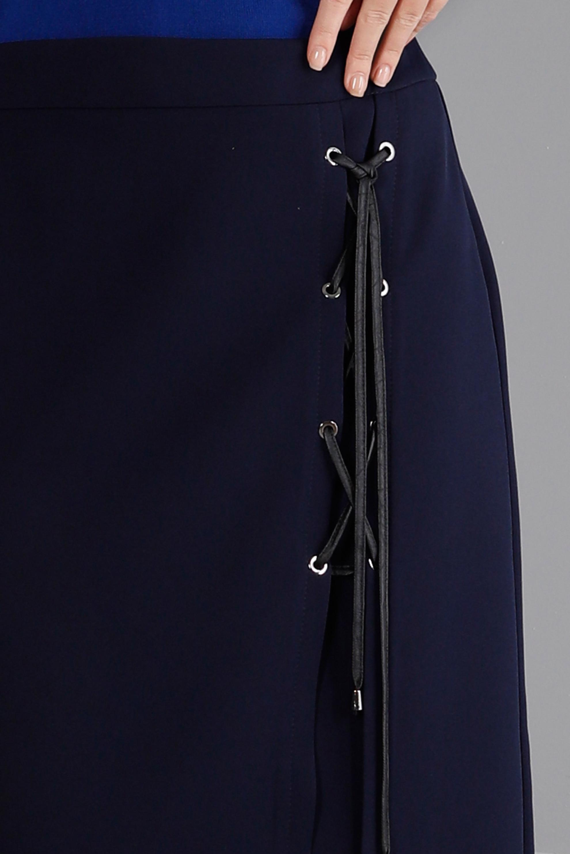 Tesettür giyim LACİVERT KUŞGÖZÜ DETAYLI ETEK 60346