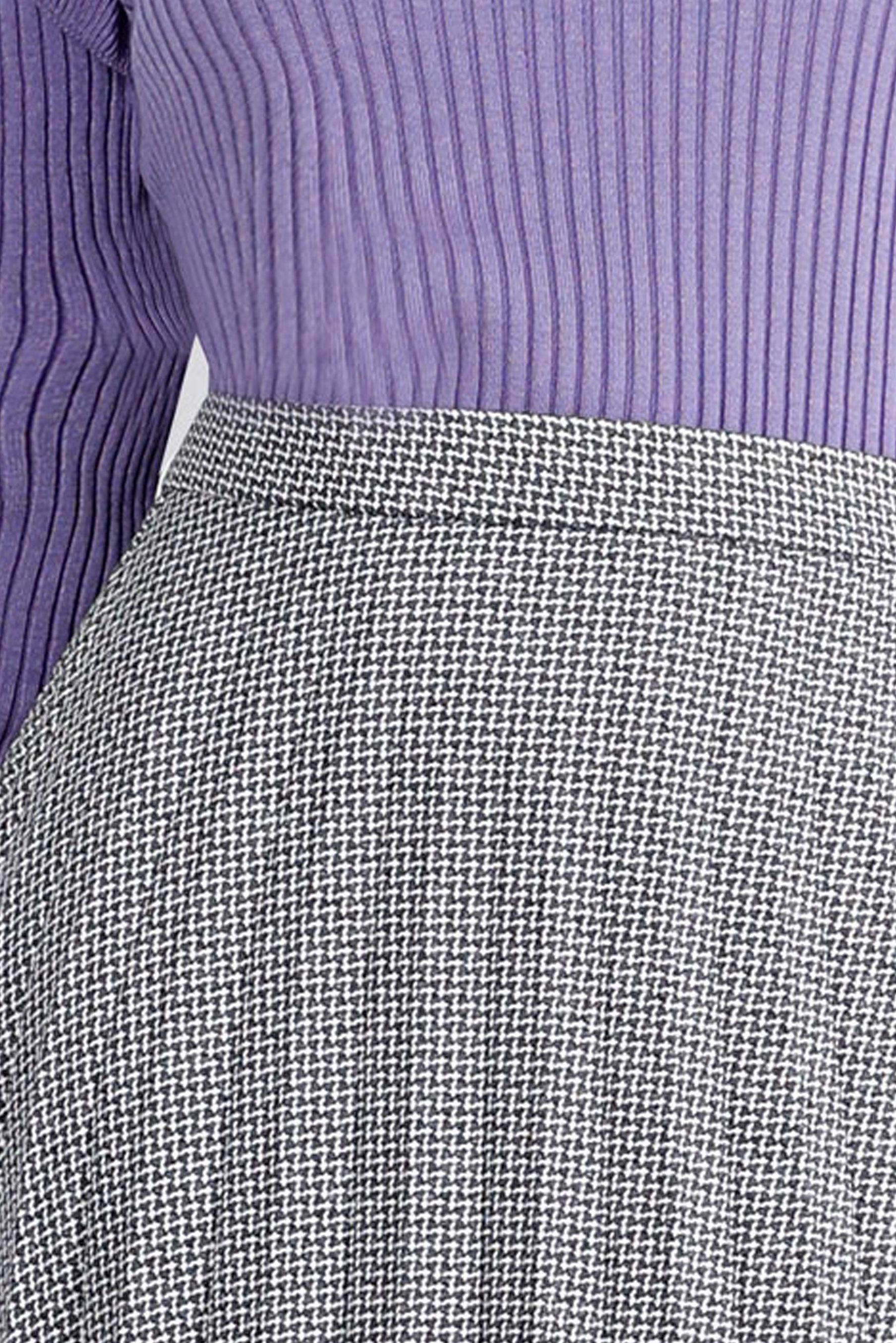 Tesettür giyim SİYAH DESENLİ PİLİSELİ ETEK 60352