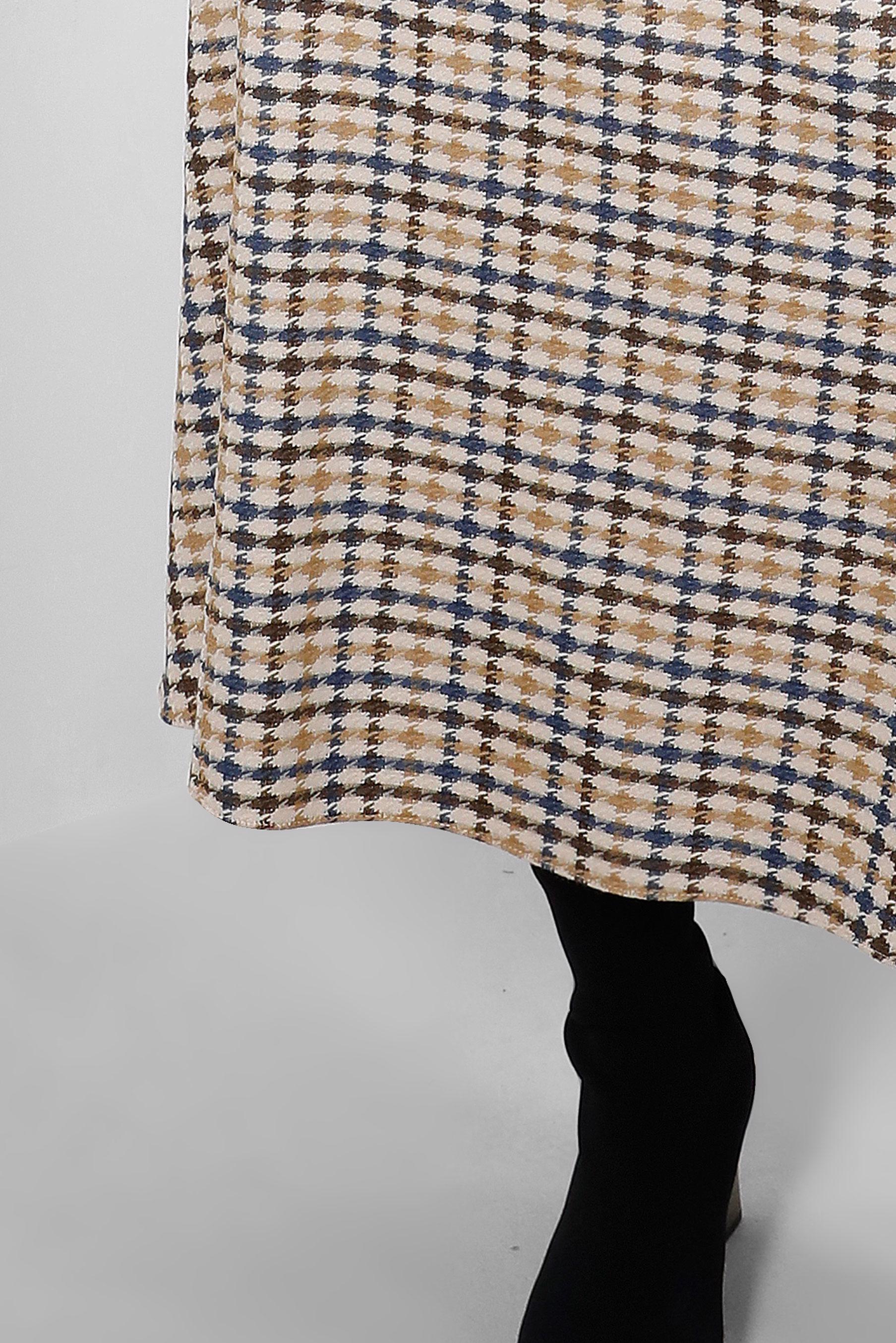 Hijab clothing BEIGE PLAID PATTERN SKIRT 60357 