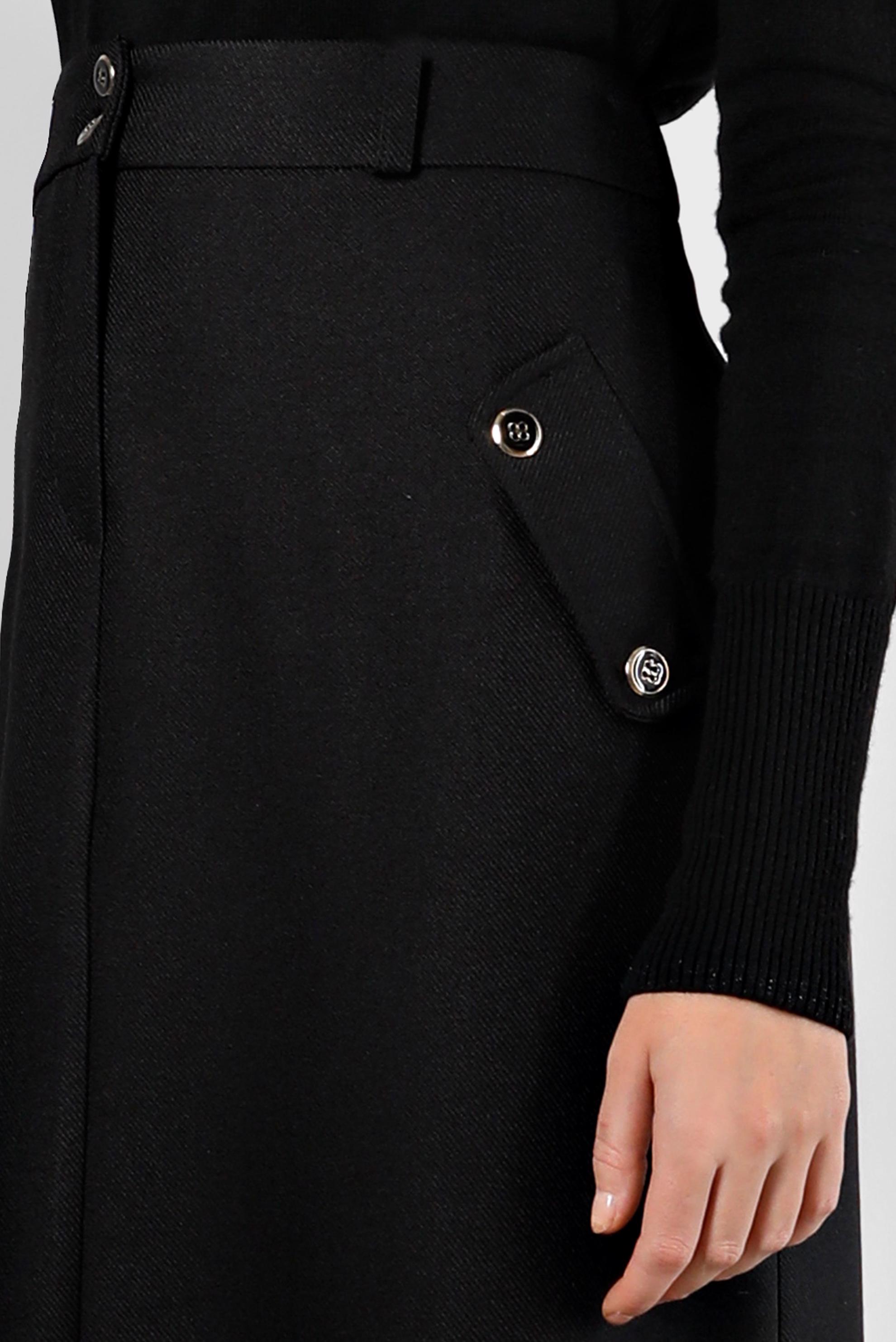 Tesettür giyim SİYAH DÜĞME DETAYLI ETEK 60361