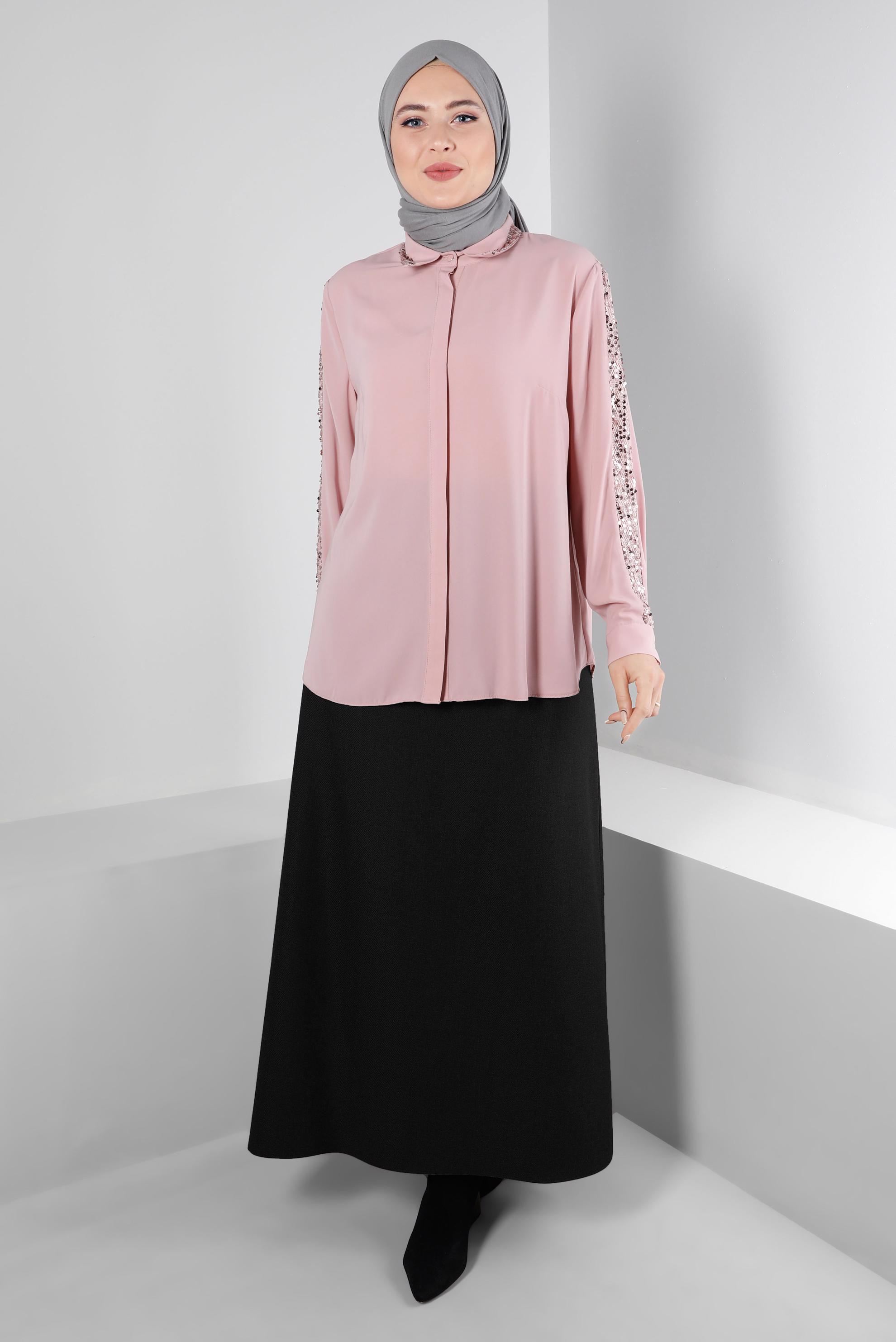 Hijab clothing BLACK A CUT SKIRT 60363