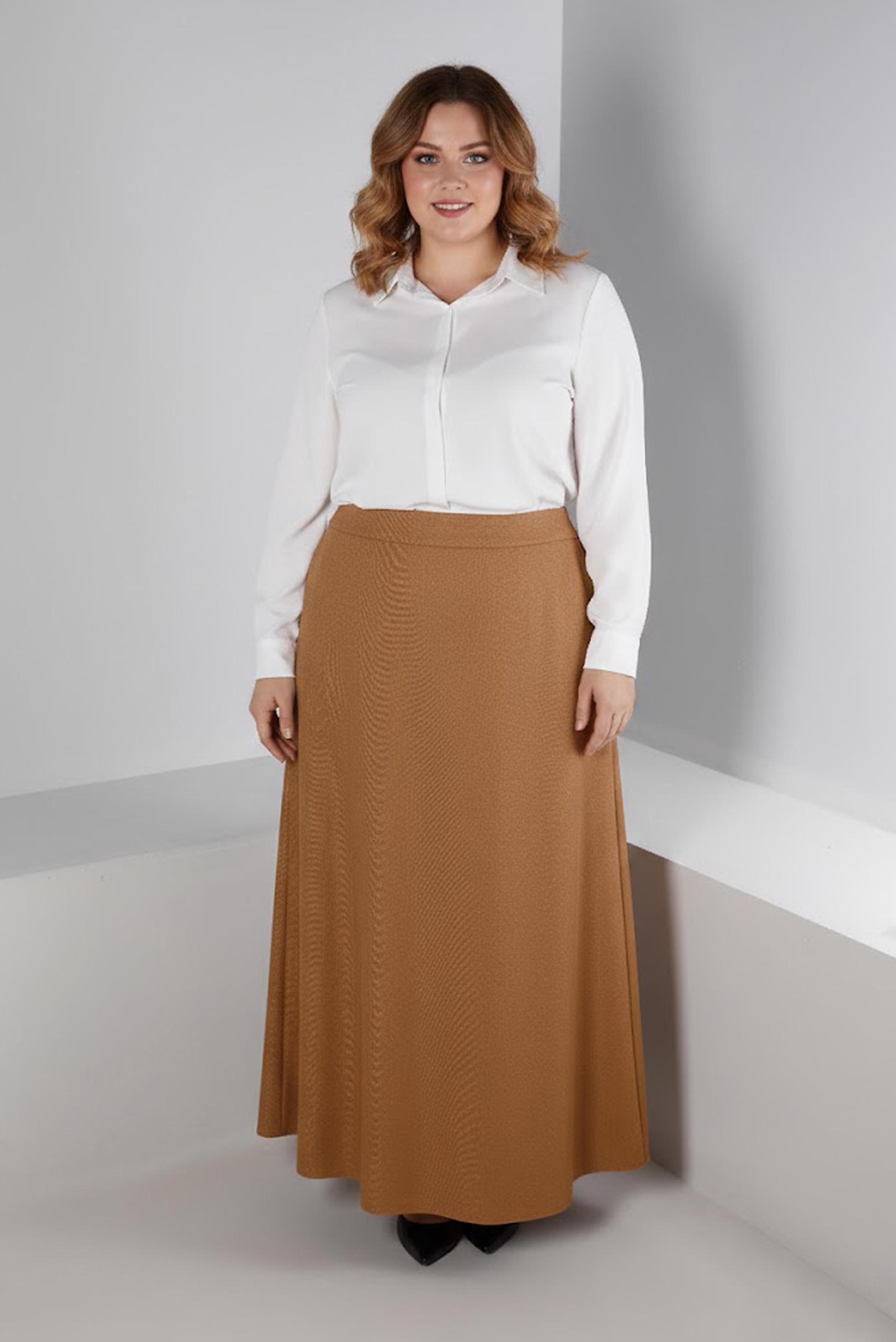 Vêtements hijab BRUN JUPE A COUPE 60363