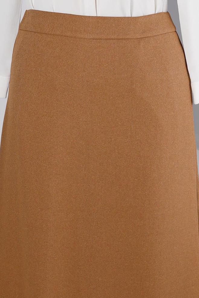 Vêtements hijab BRUN JUPE A COUPE 60363 - ALVİNA