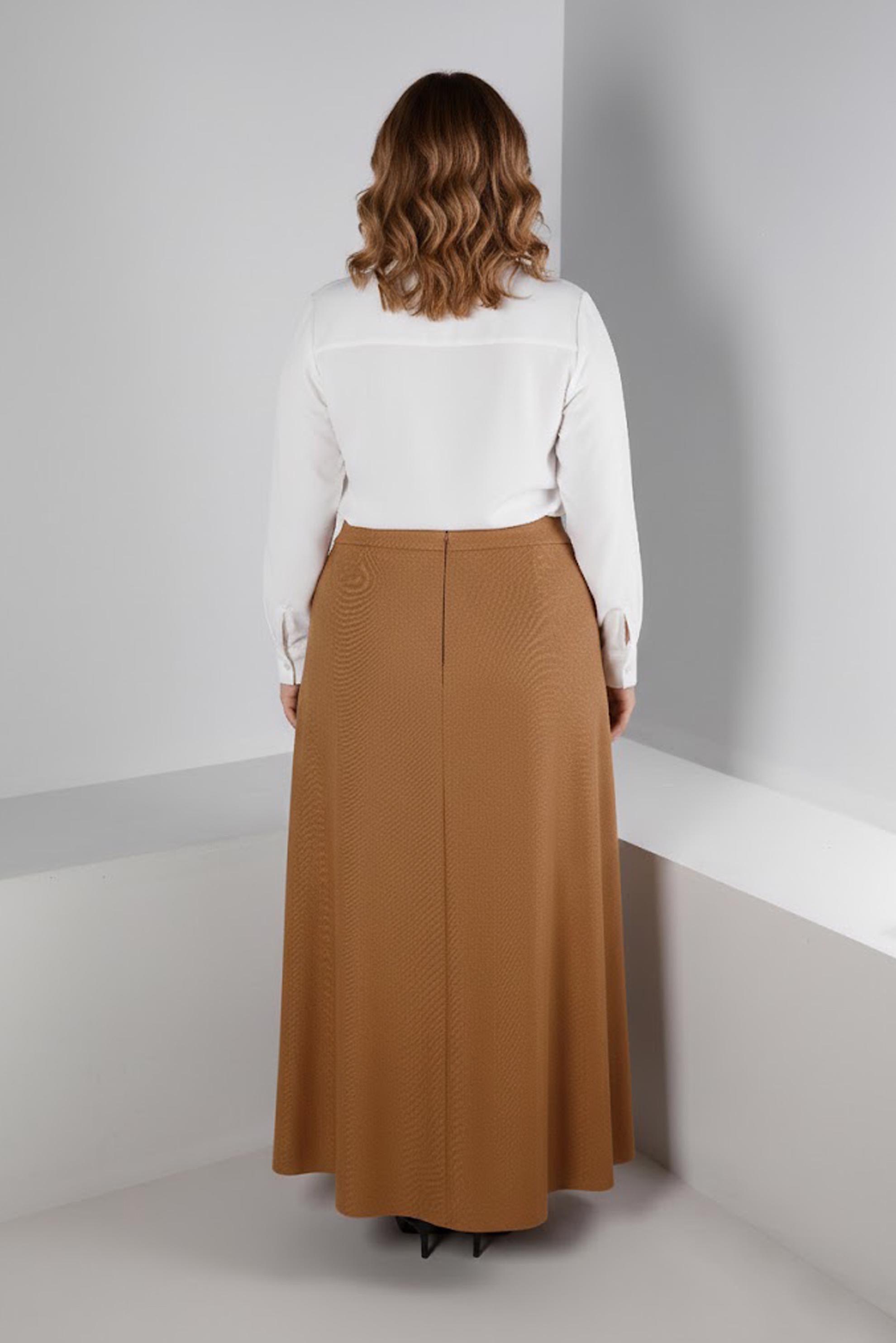 Vêtements hijab BRUN JUPE A COUPE 60363