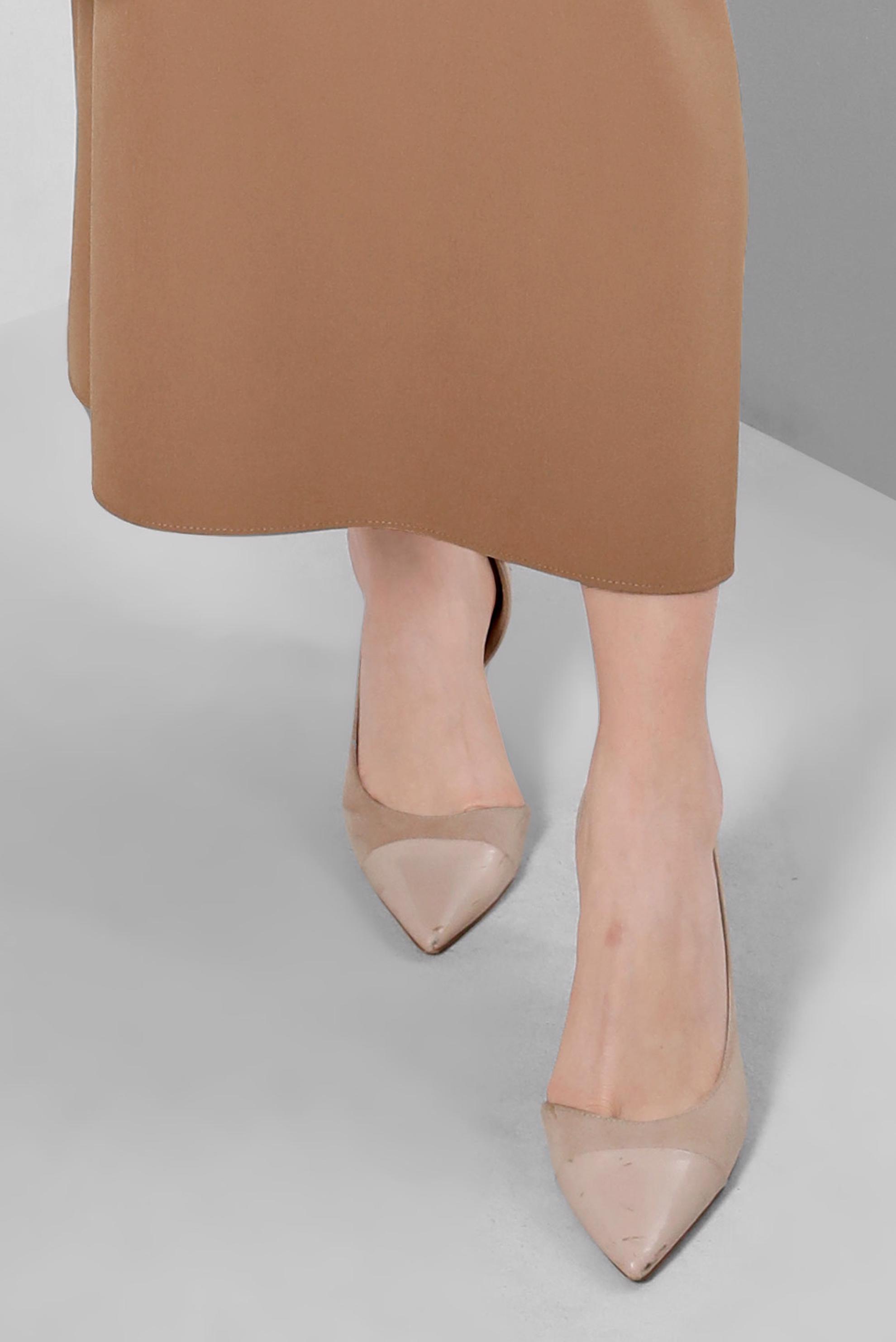 Tesettür giyim BEJ GİZLİ YIRTMAÇLI FERMUARLI ETEK 60364