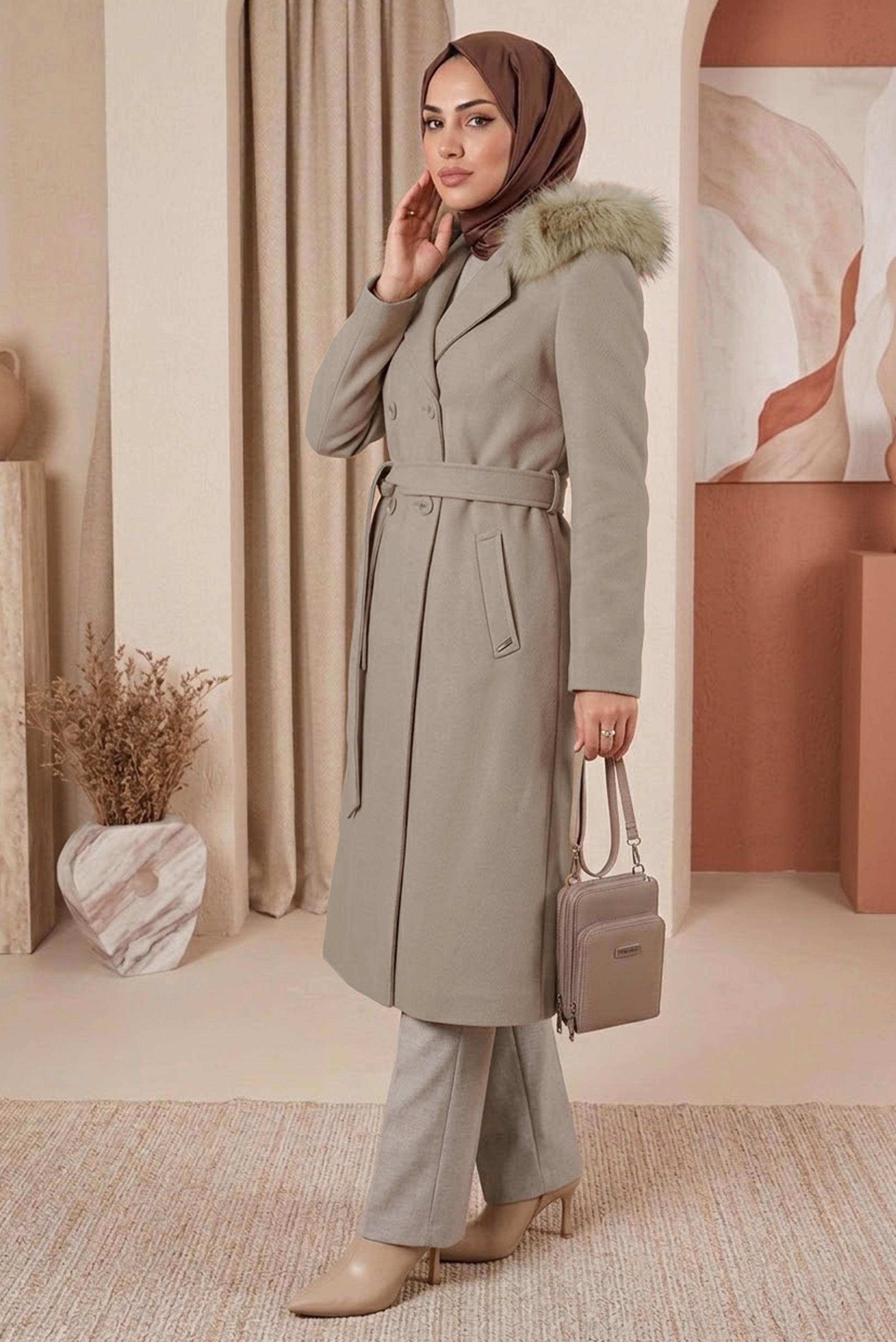 Vêtements hijab BEIGE 90302 8240-1 KABAN 38/48 TEK40