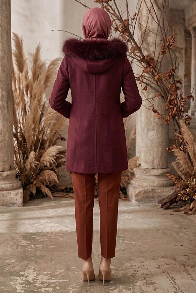 Vêtements hijab ROUGE BORDEAUX 90309 8246 KABAN 38/44 TEK40 - ALVİNA