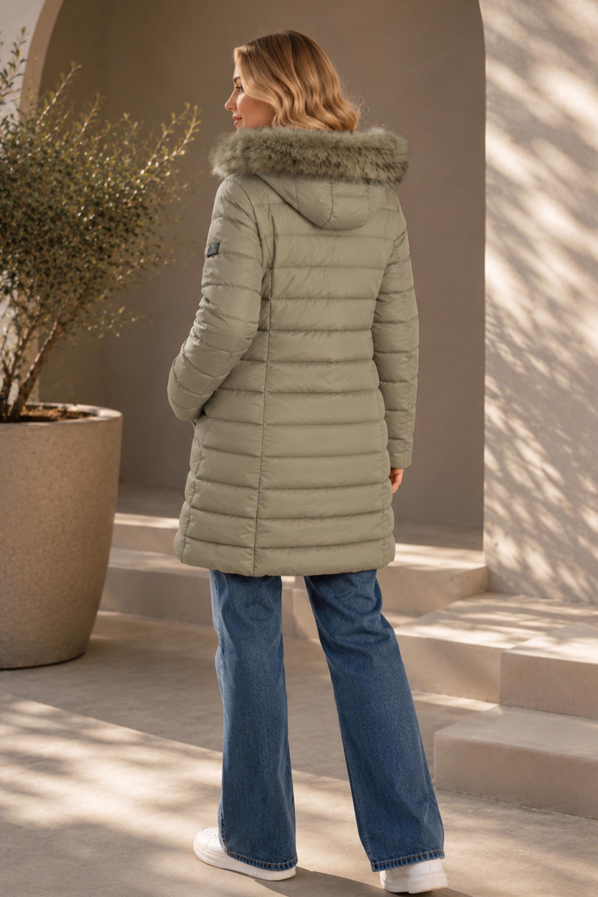 Vêtements hijab BEIGE DOUDOUNE À CAPUCHE EN FOURRURE 90330