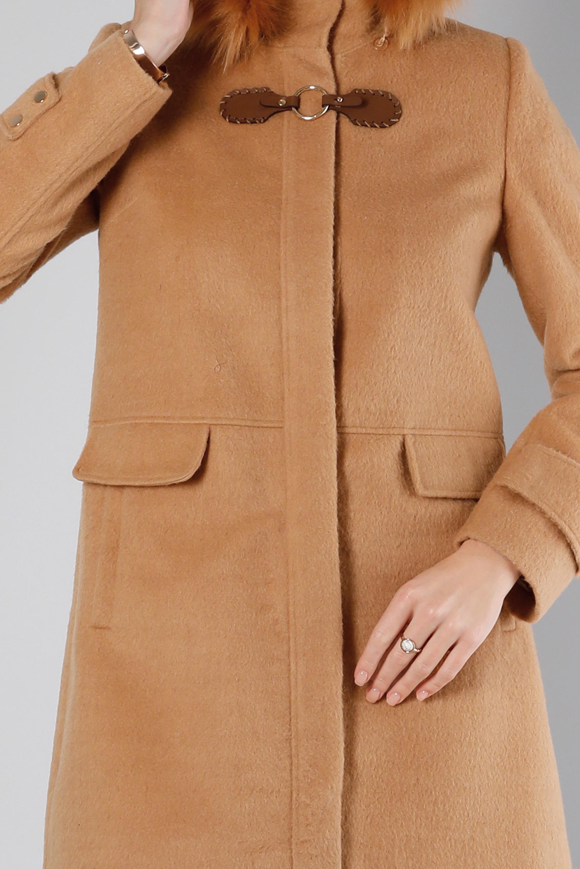 Tesettür giyim KAHVE KAPÜŞONLU KABAN 90360