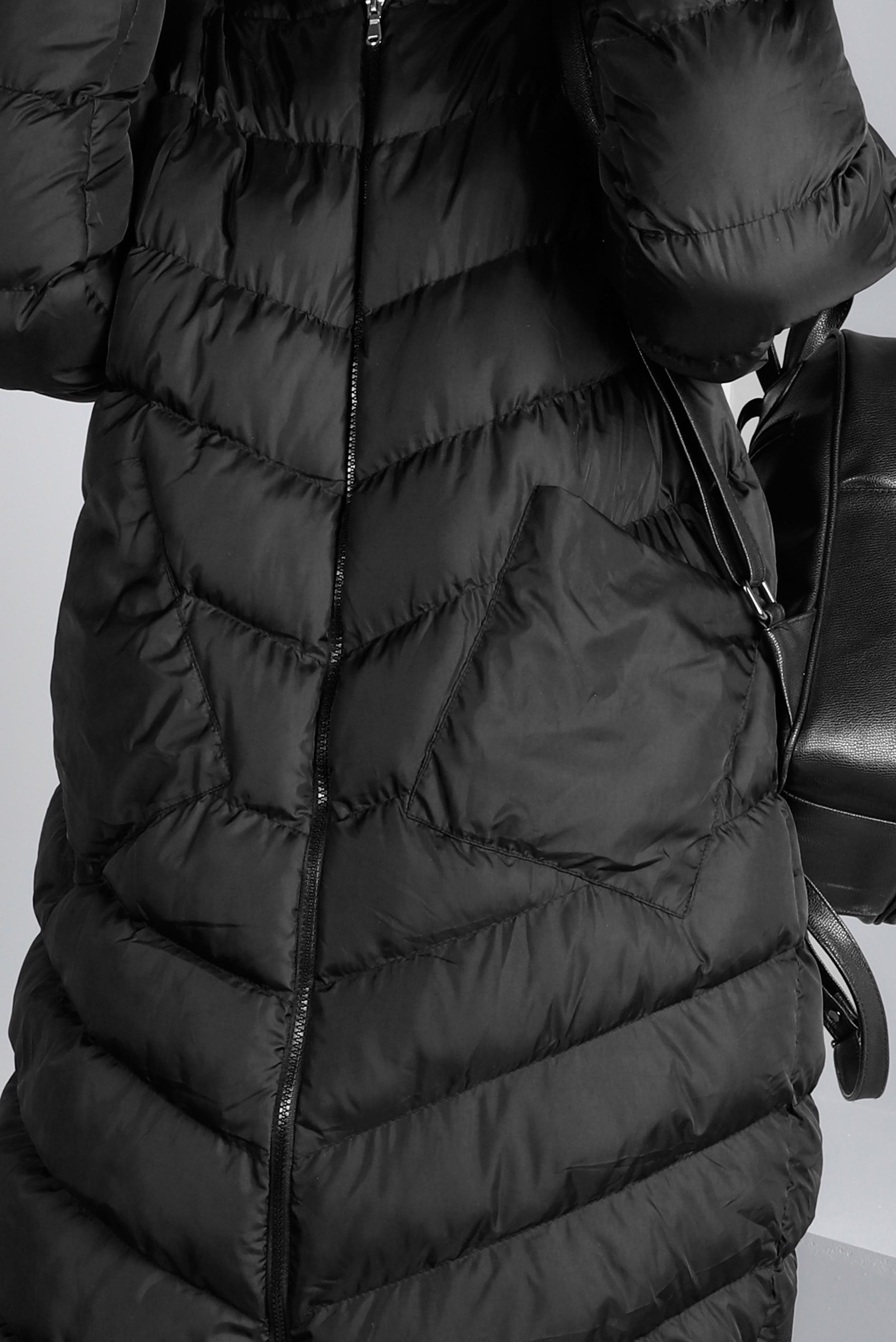 Tesettür giyim SİYAH KAPÜŞONLU FERMUARLI ŞİŞME KABAN 90390 