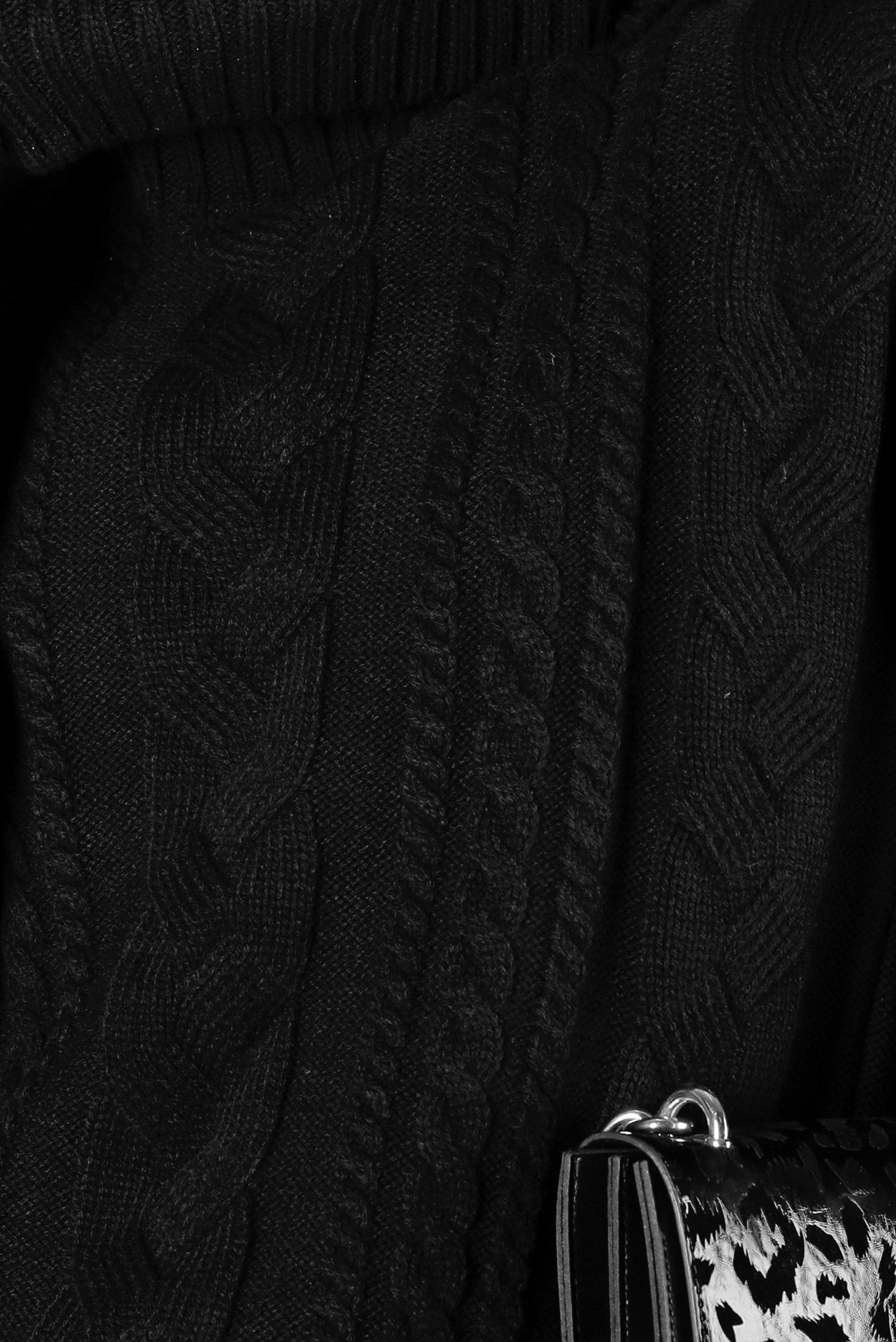 Hijab clothing BLACK CABLE KNIT TURTLENECK KNITWEAR SWEATER 43134 